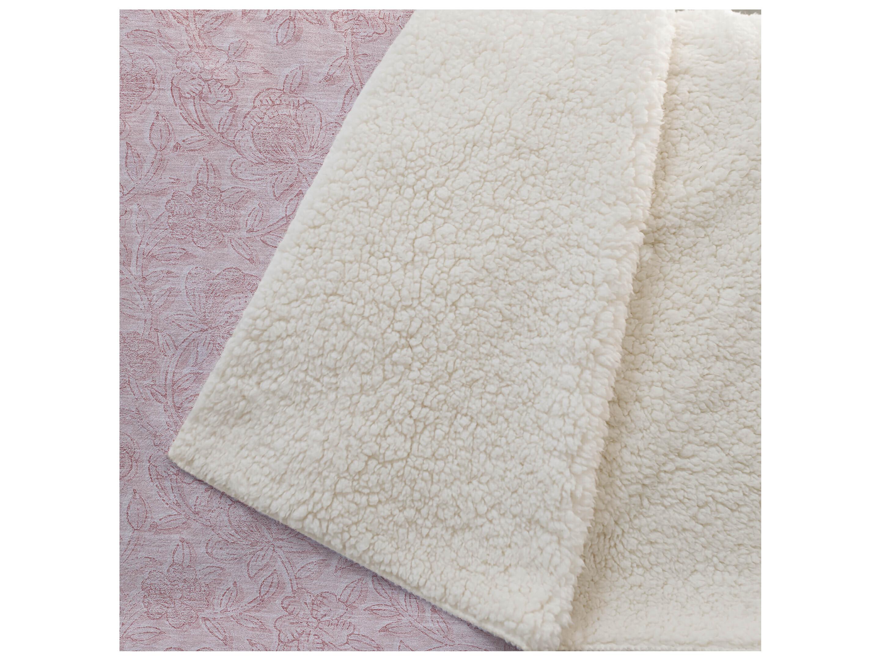 Dalyn Sherpa Pink Polyester Throw