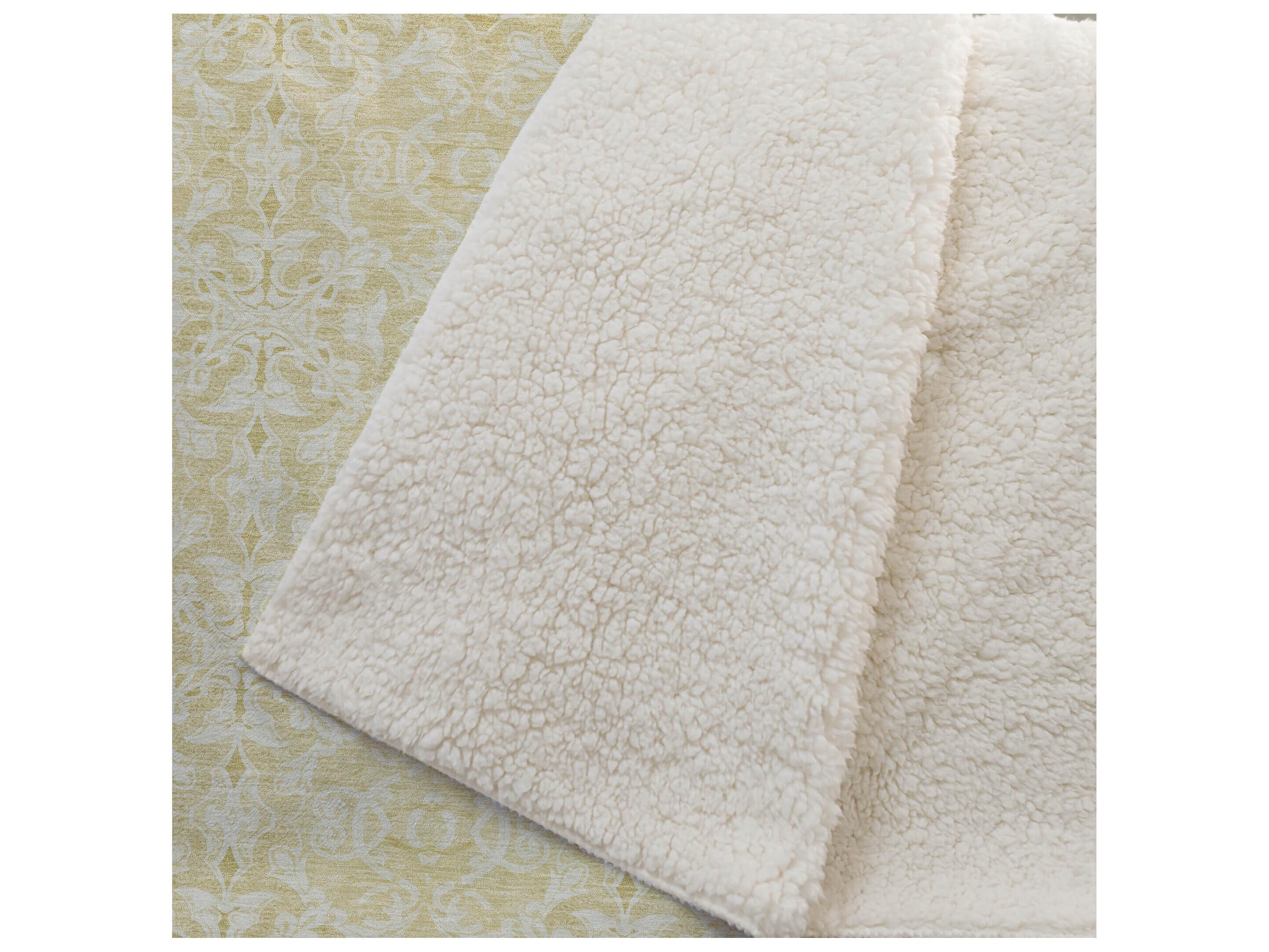 Dalyn Sherpa Gold Polyester Throw