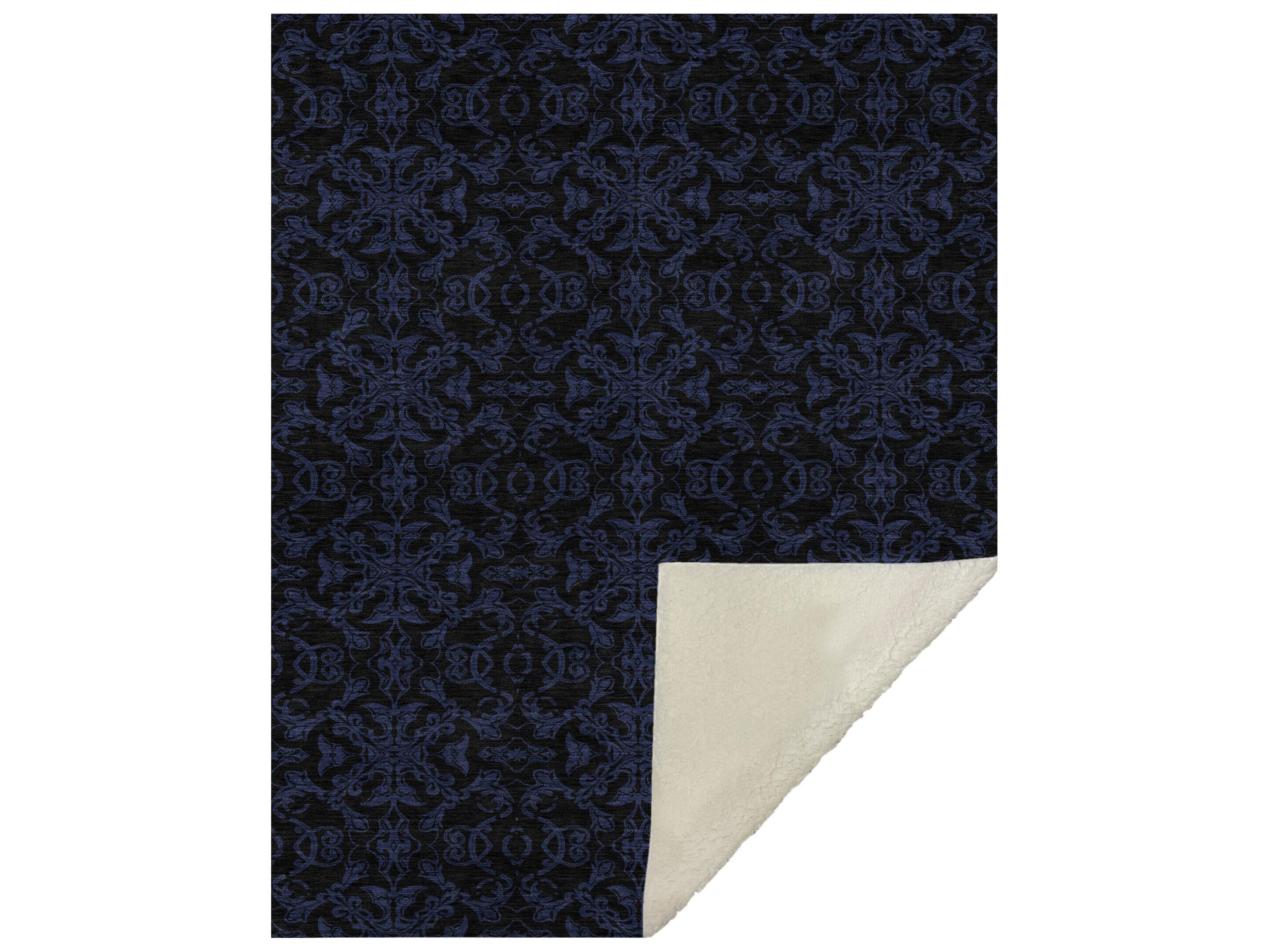 Dalyn Sherpa Blue Polyester Throw