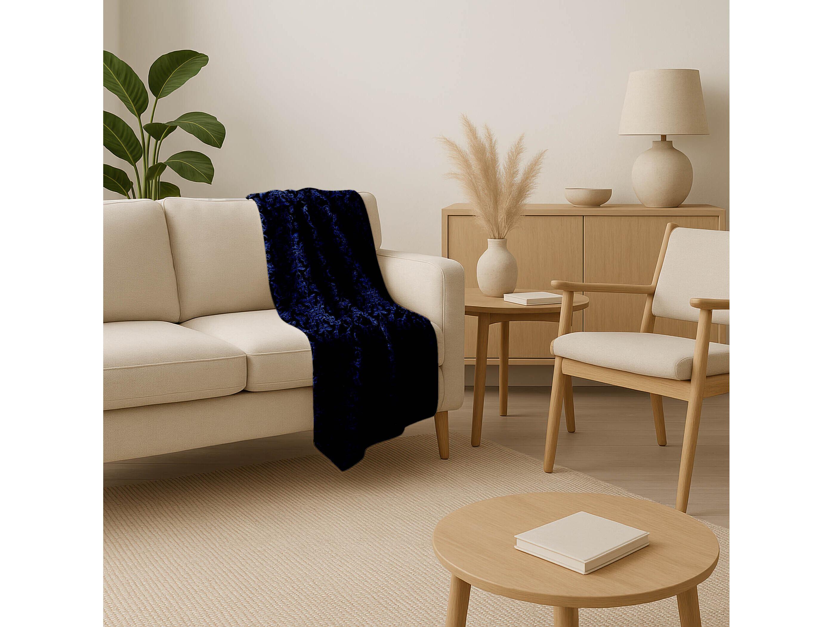 Dalyn Sherpa Blue Polyester Throw