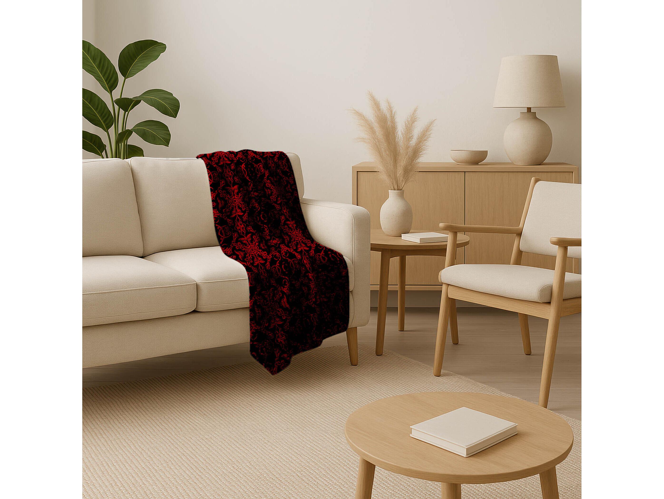 Dalyn Sherpa Red Polyester Throw