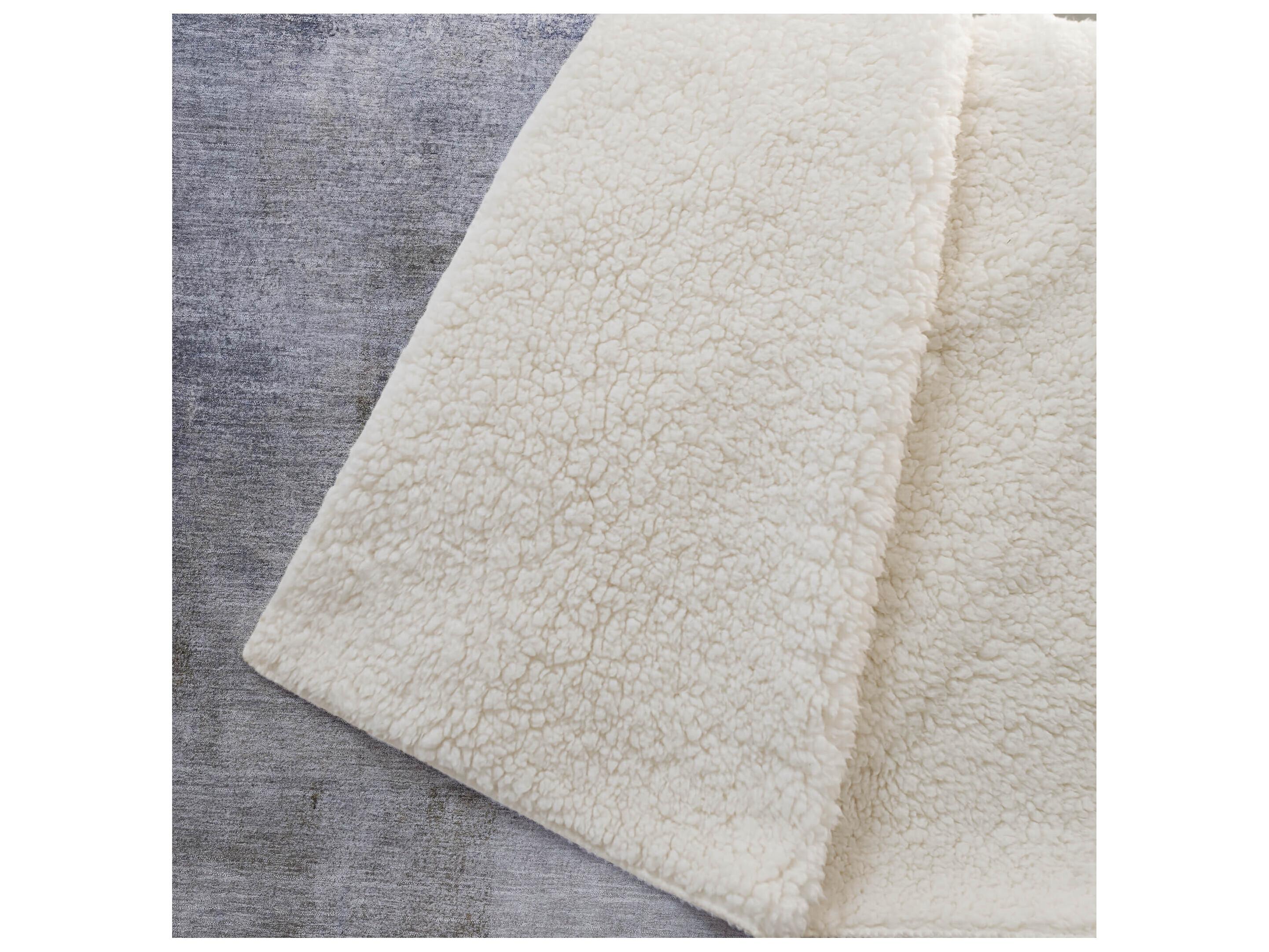 Dalyn Sherpa Blue Polyester Throw