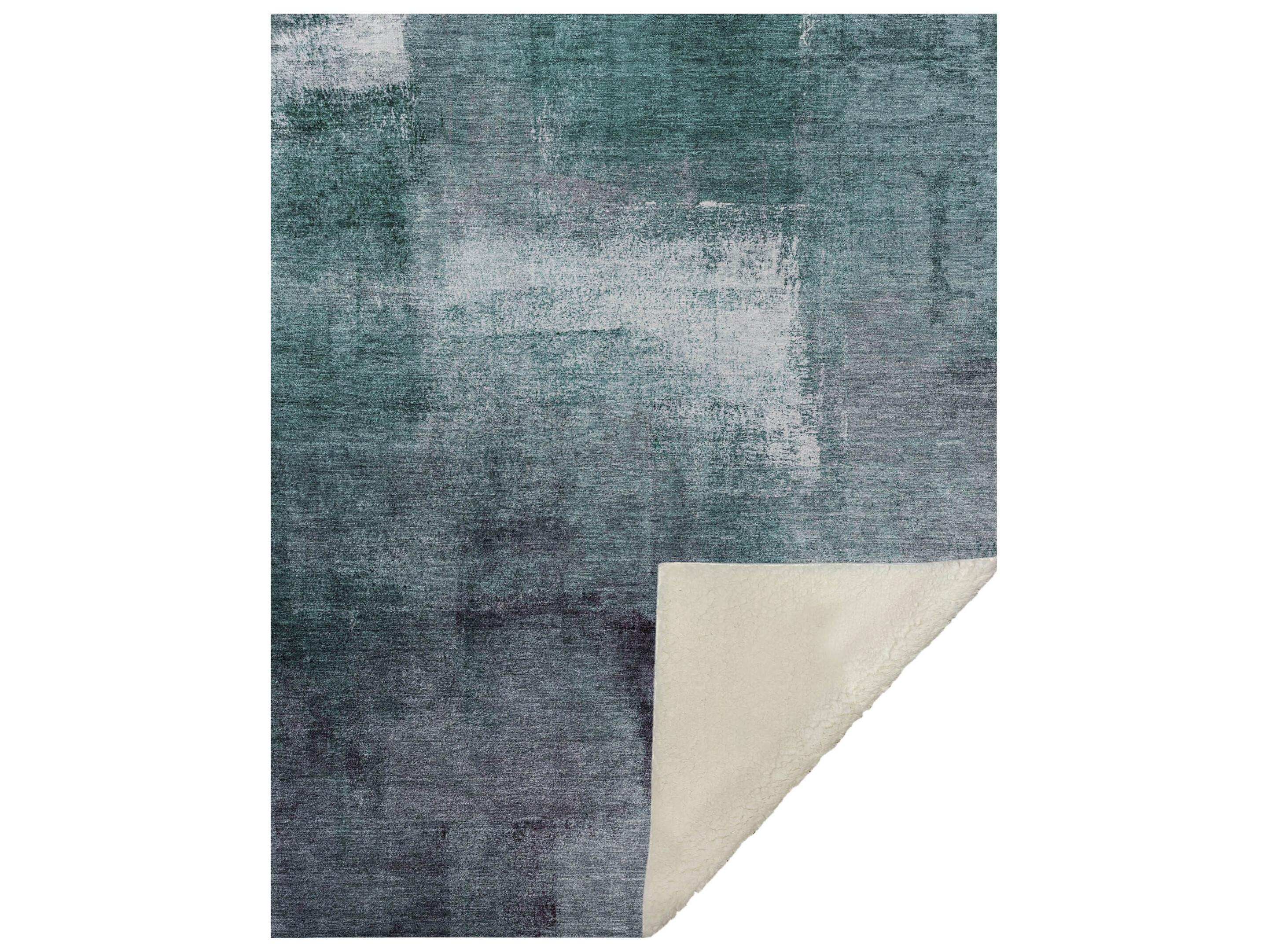 Dalyn Sherpa Teal Polyester Throw