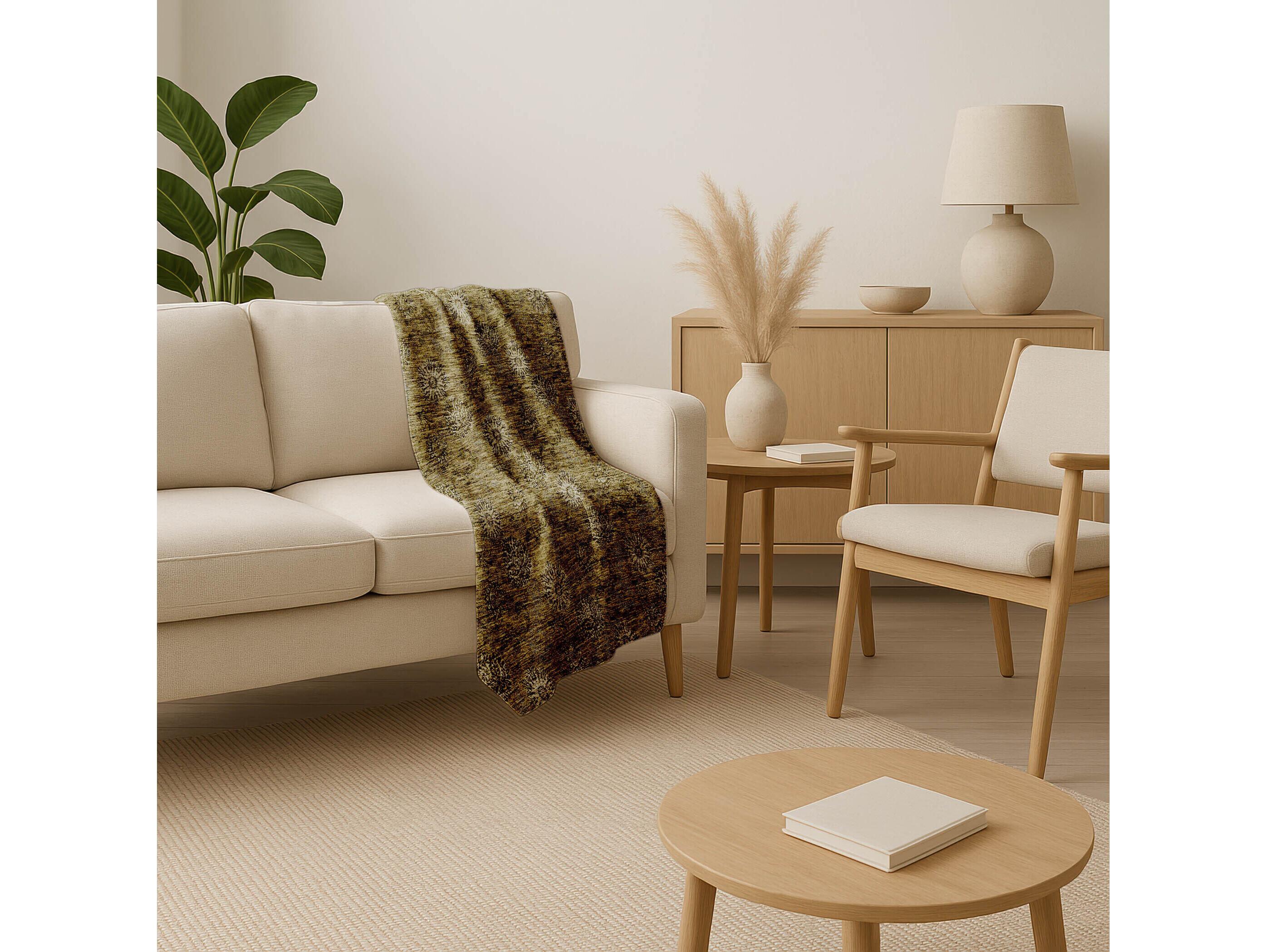 Dalyn Sherpa Brown Polyester Throw