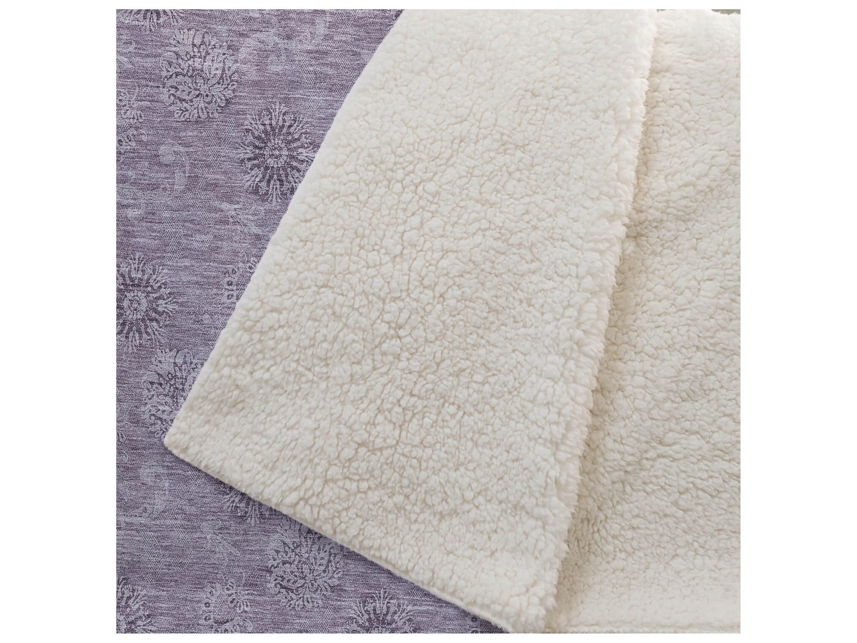 Dalyn Sherpa Purple Polyester Throw