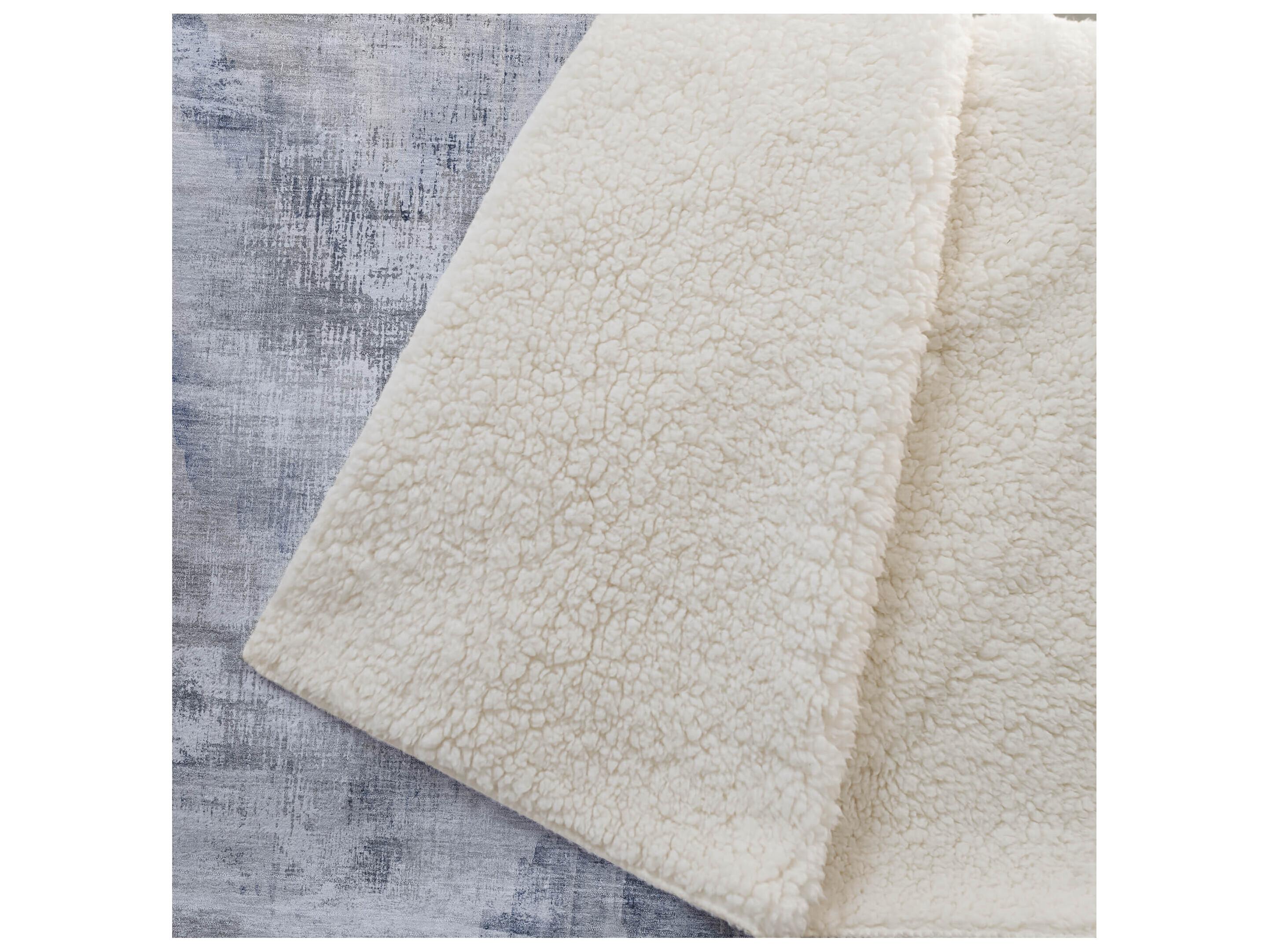 Dalyn Sherpa Gray Polyester Throw