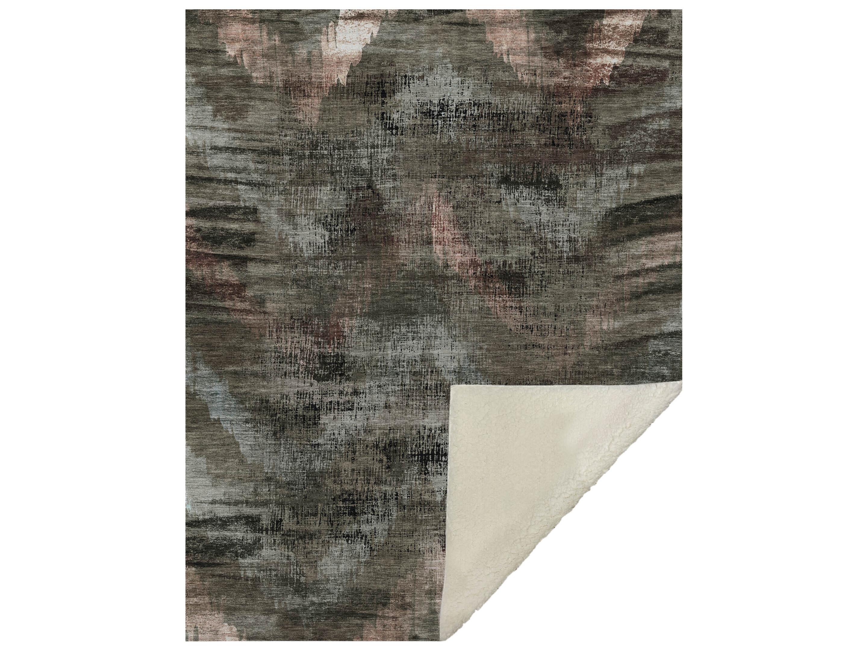 Dalyn Sherpa Brown Polyester Throw