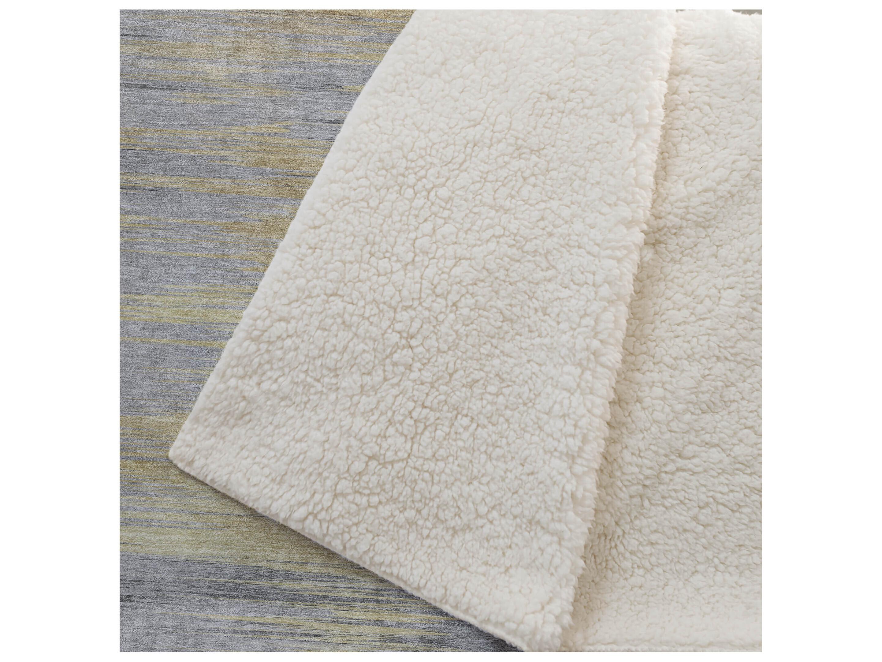 Dalyn Sherpa Gold Polyester Throw