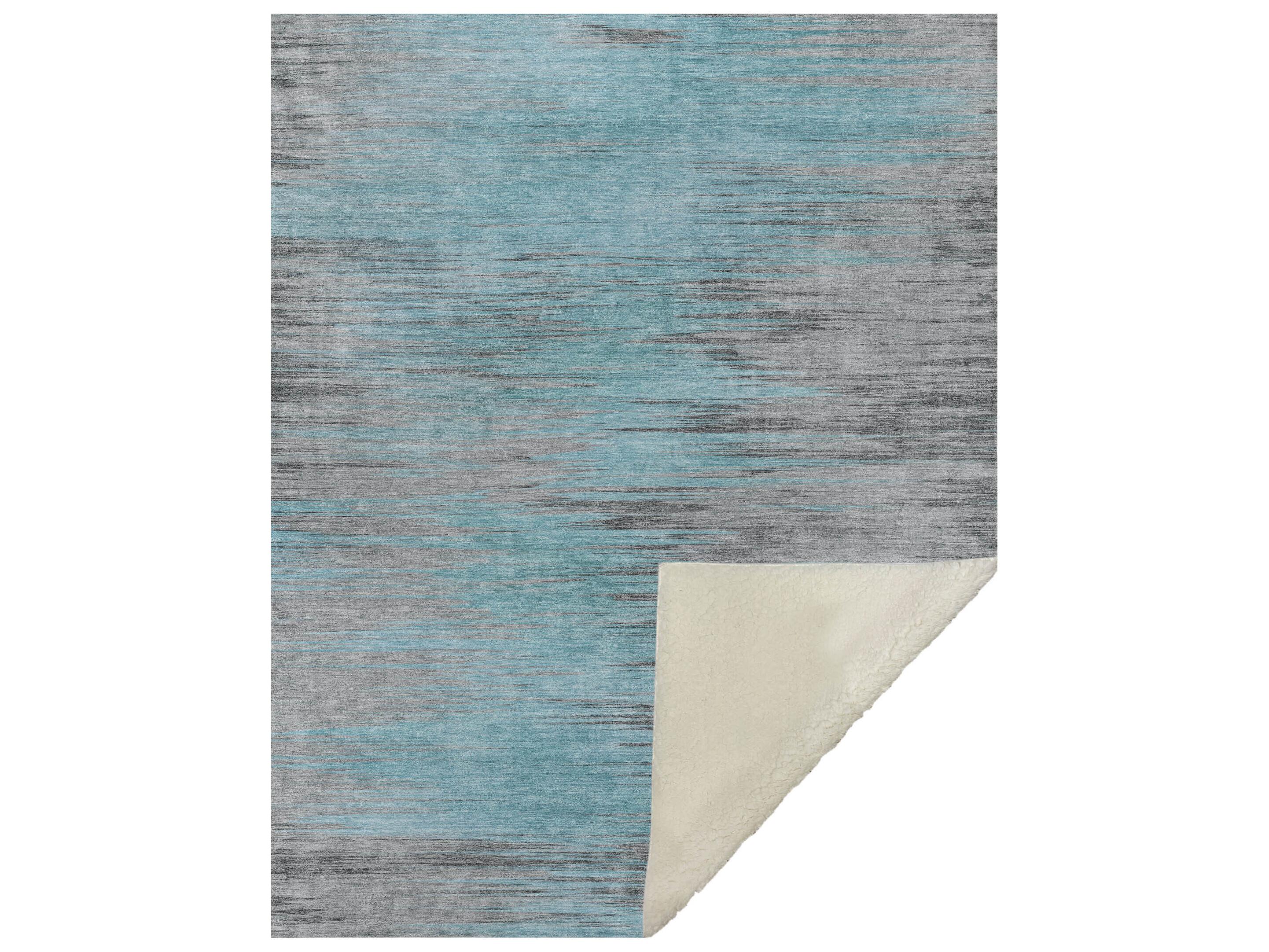 Dalyn Sherpa Teal Polyester Throw
