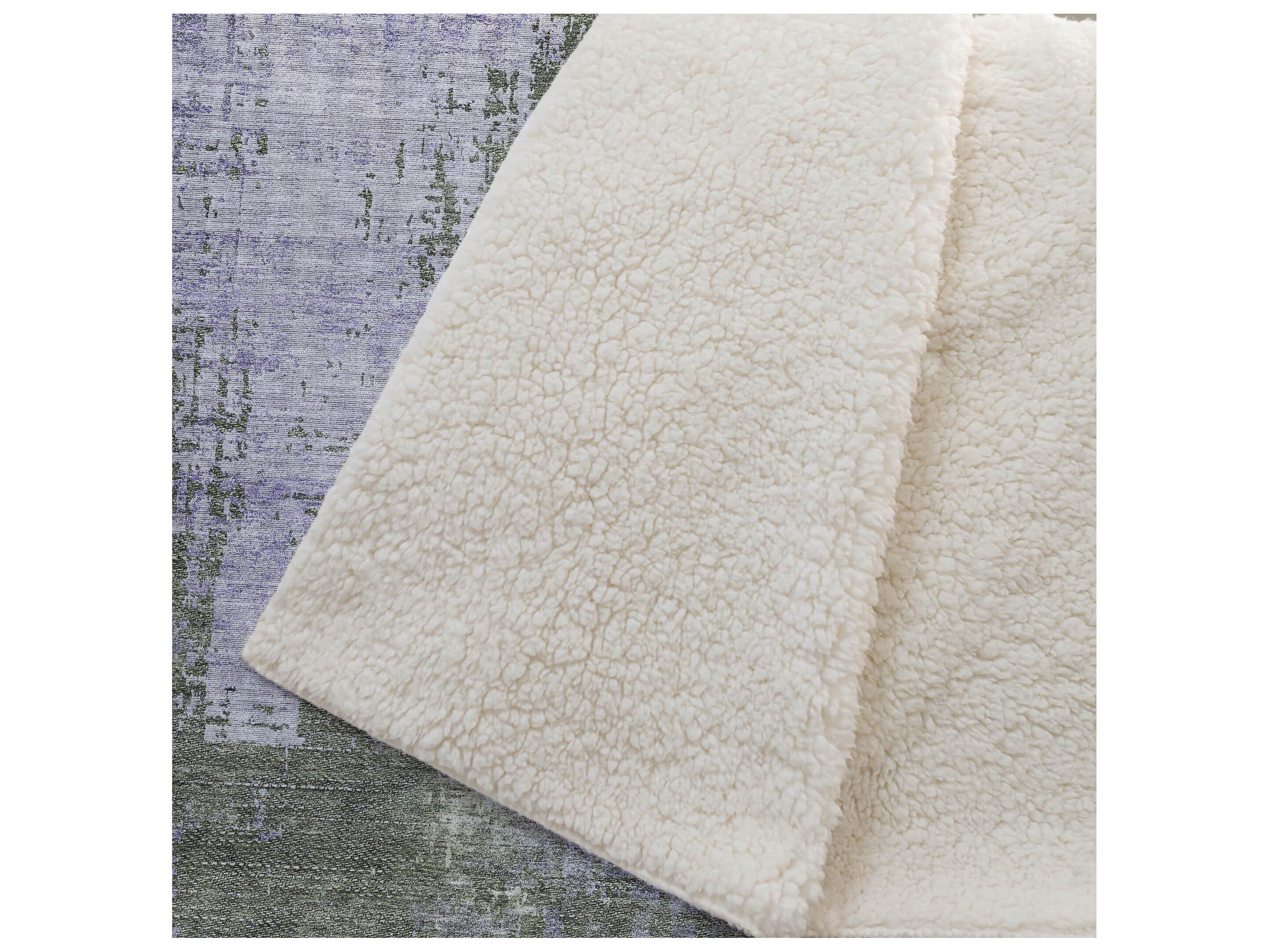 Dalyn Sherpa Green Polyester Throw