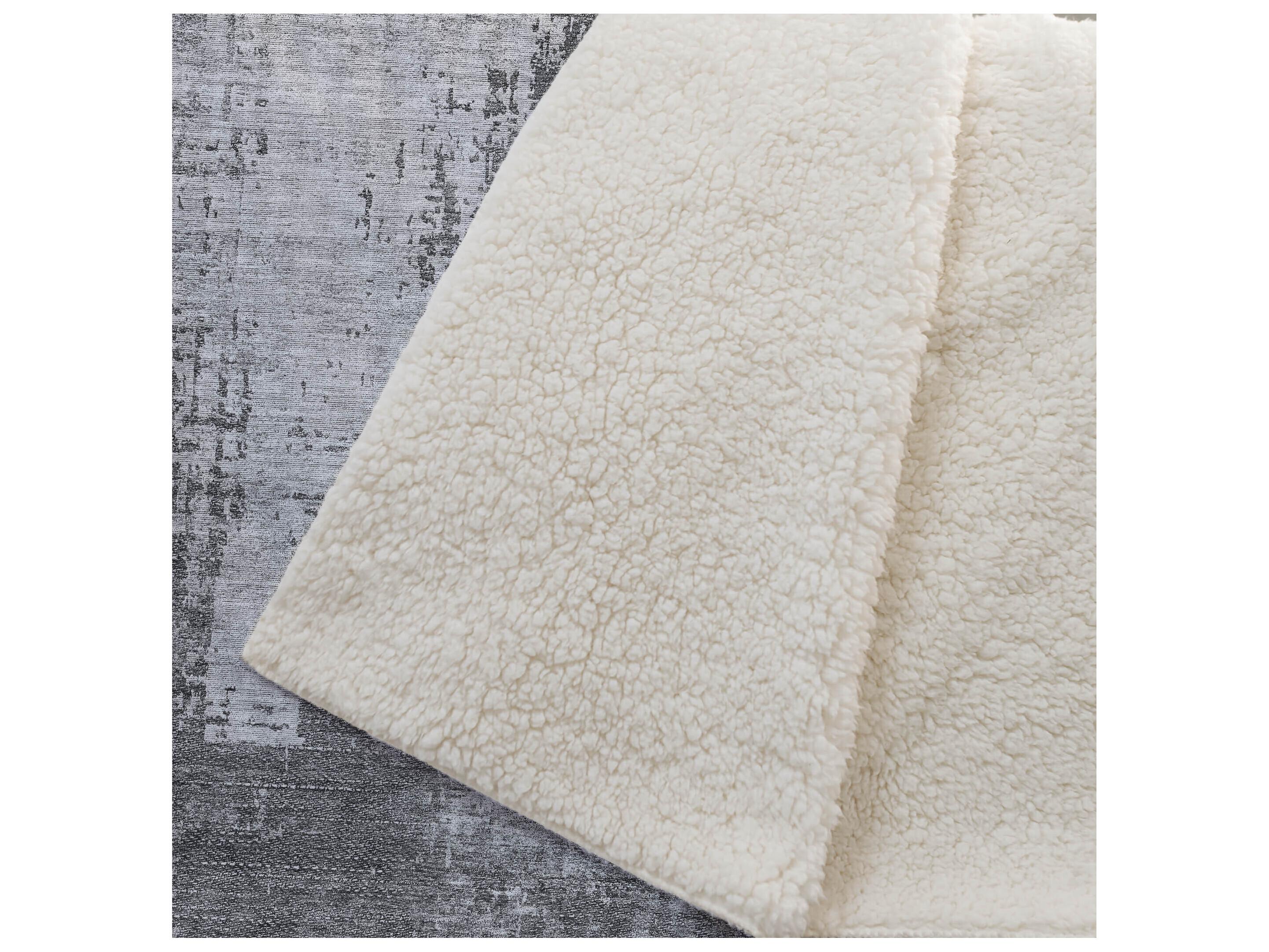 Dalyn Sherpa Gray Polyester Throw