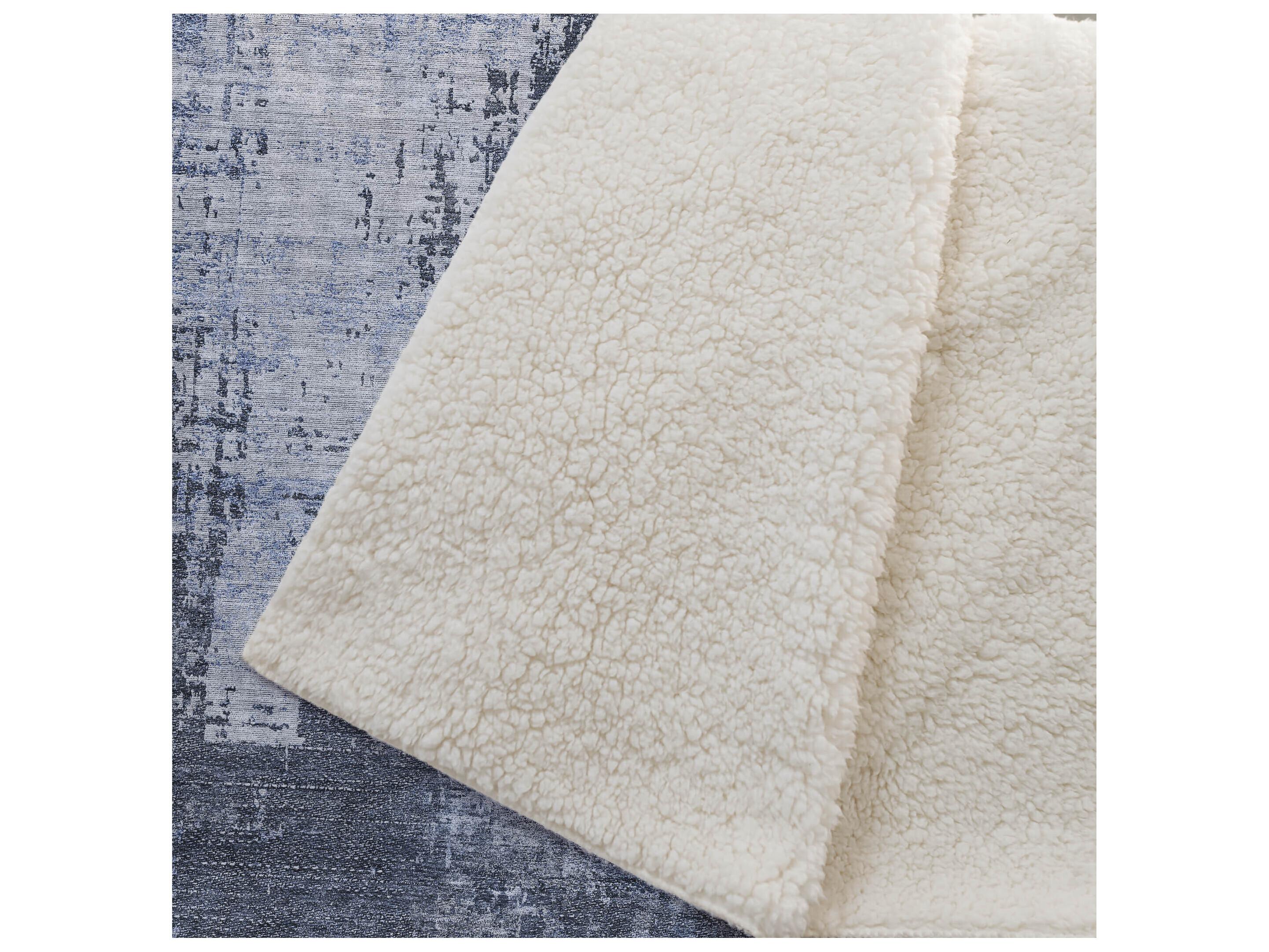 Dalyn Sherpa Blue Polyester Throw