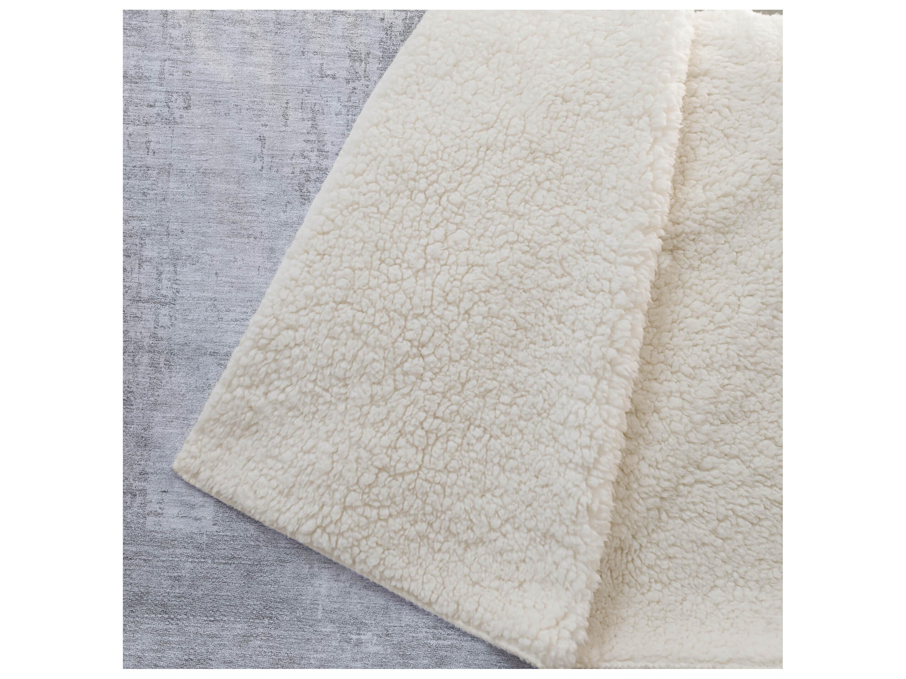 Dalyn Sherpa Gray Polyester Throw