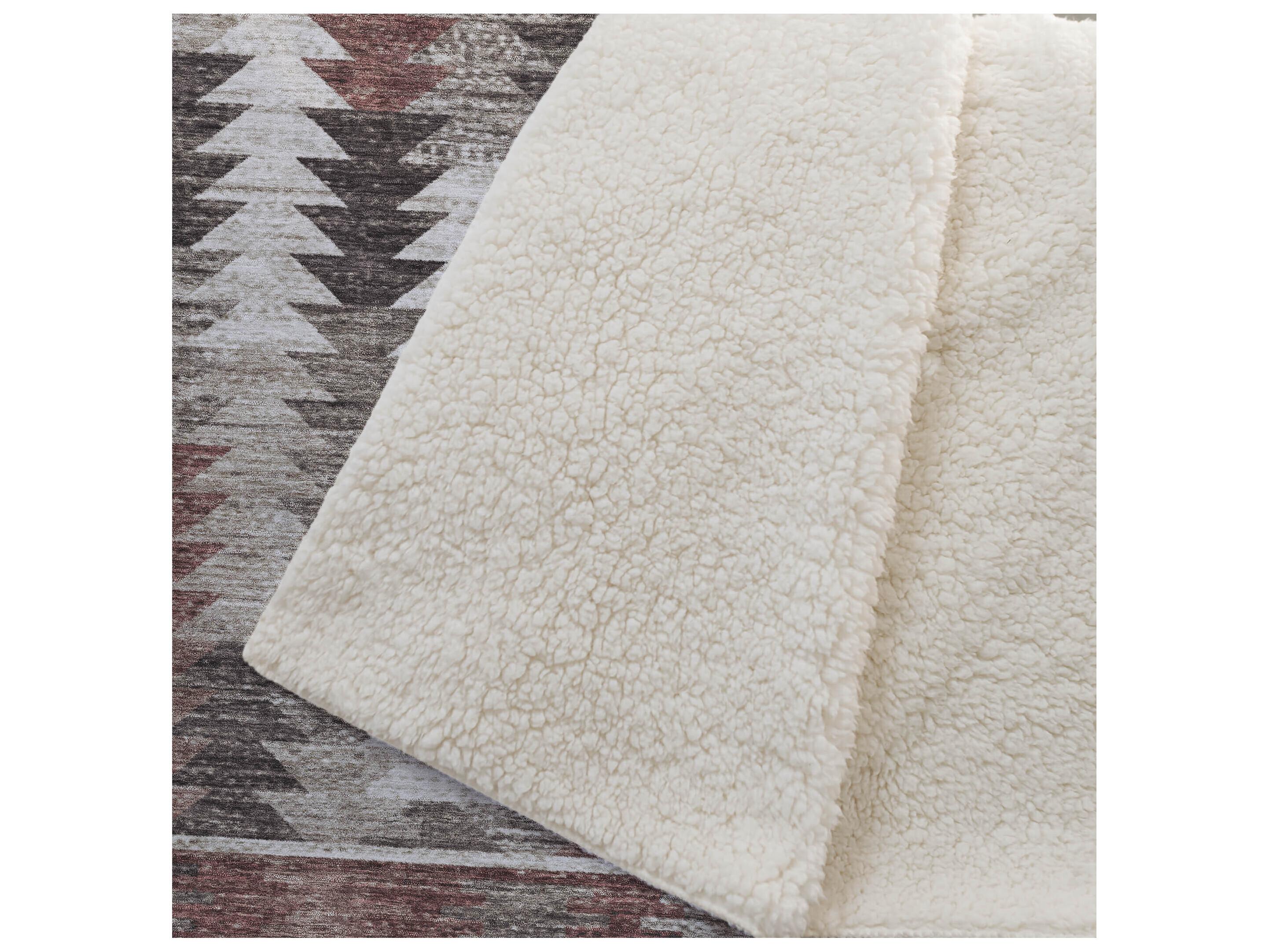 Dalyn Sherpa Brown Polyester Throw