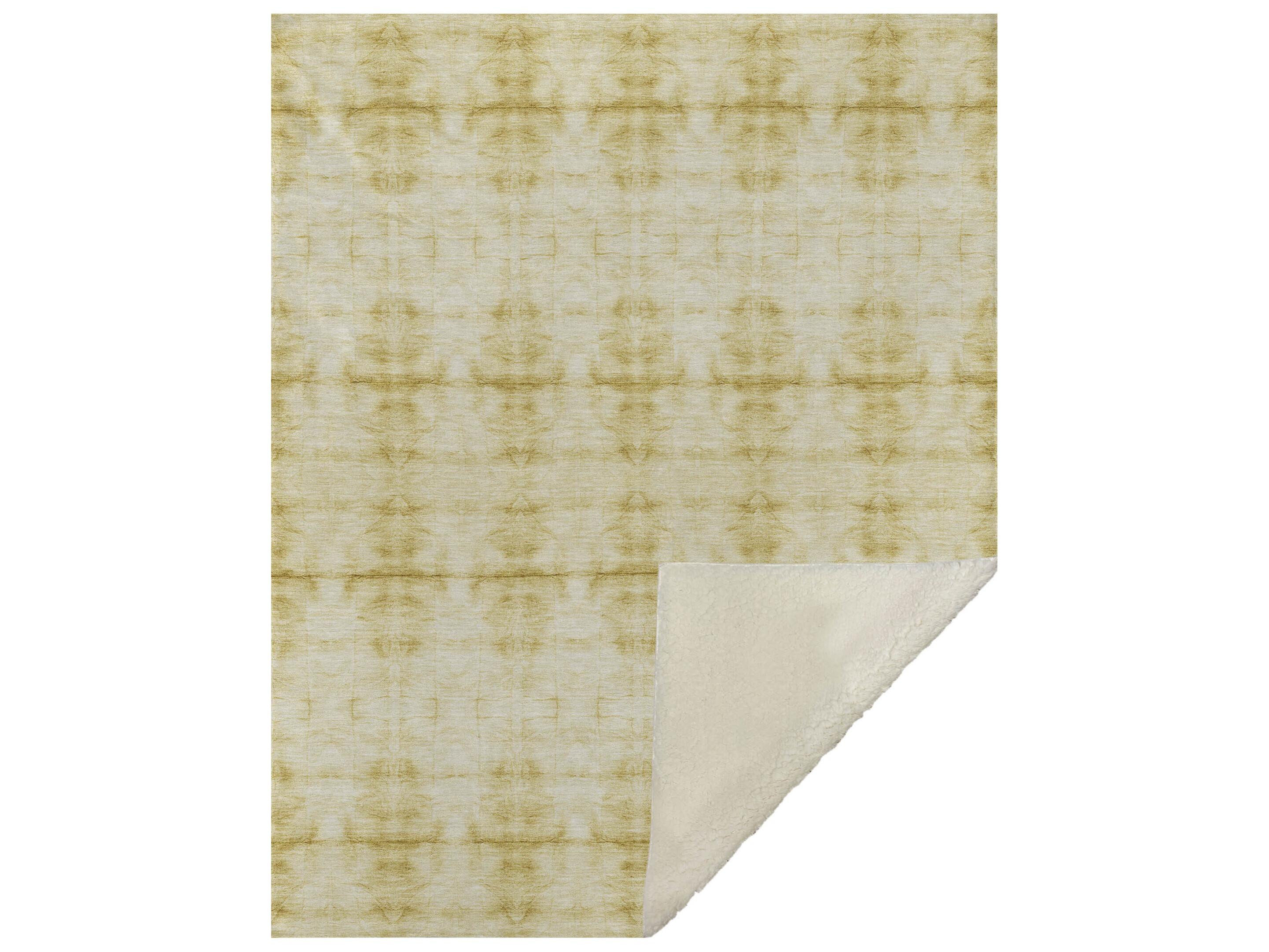 Dalyn Sherpa Gold Polyester Throw