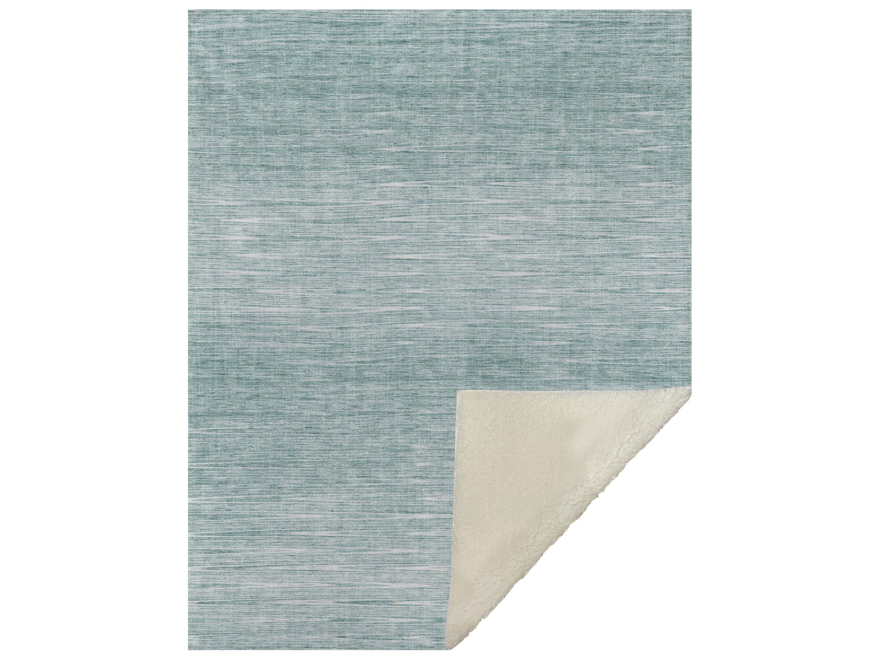 Dalyn Sherpa Teal Polyester Throw