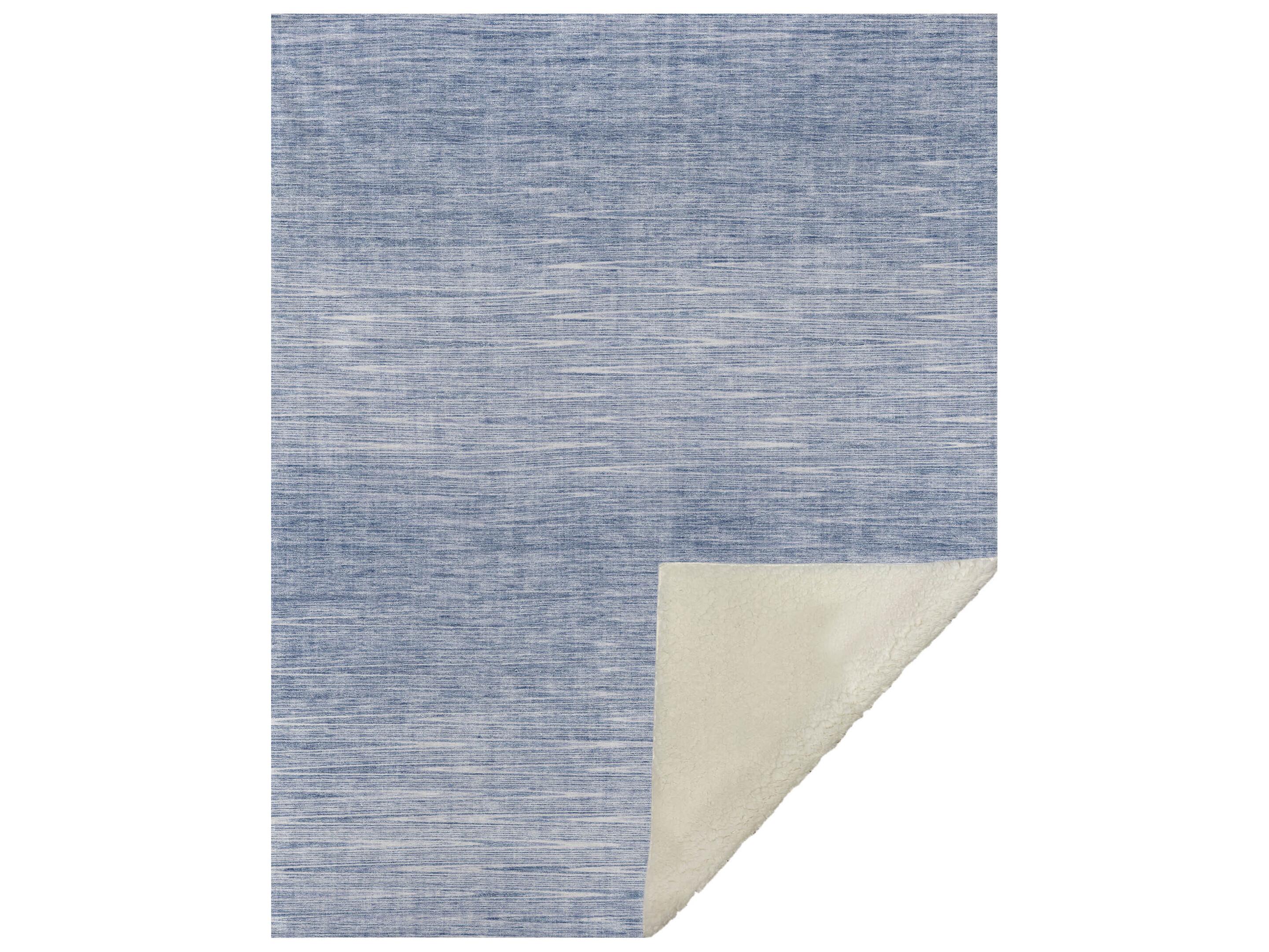 Dalyn Sherpa Blue Polyester Throw