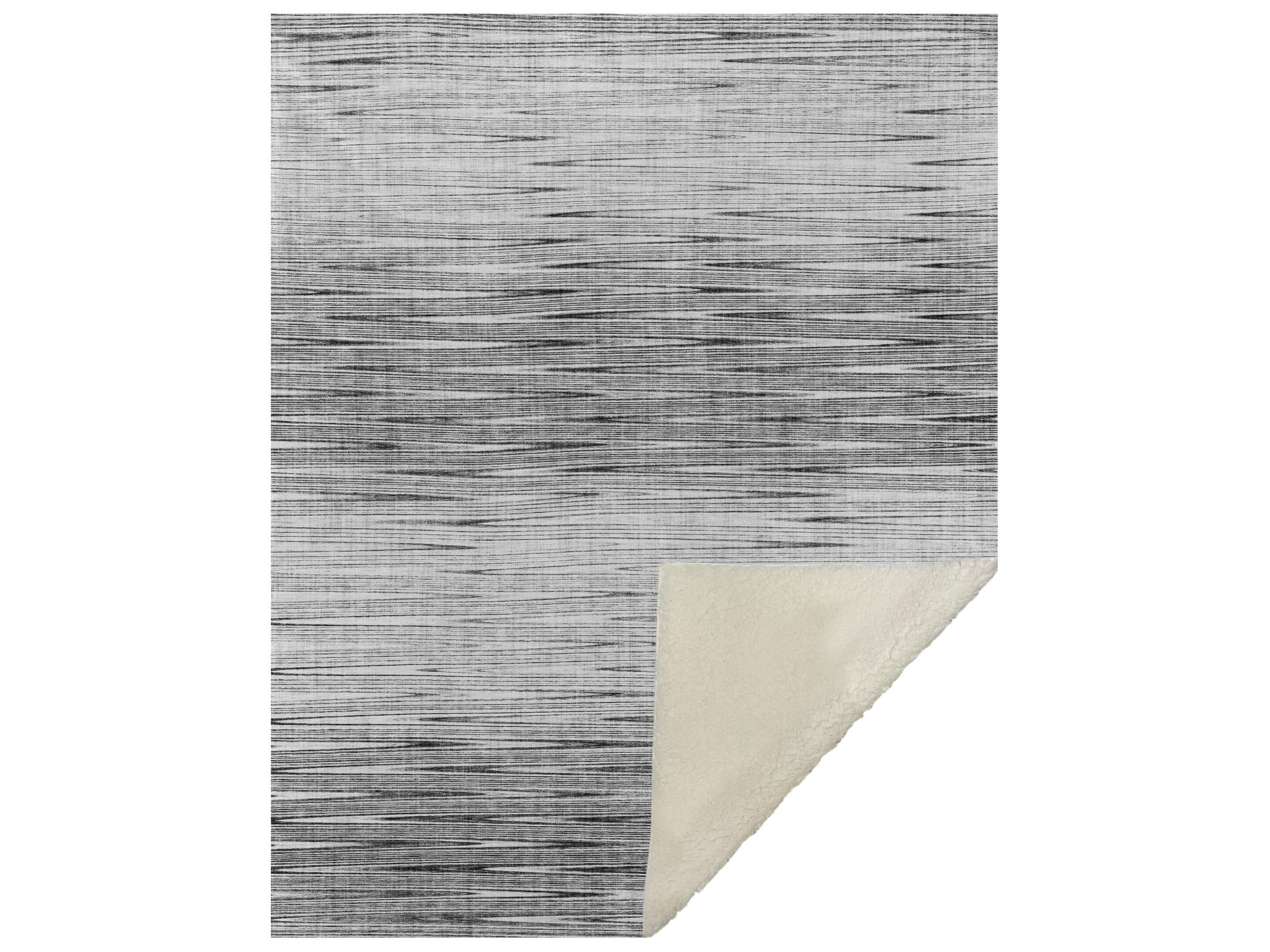 Dalyn Sherpa Gray Polyester Throw