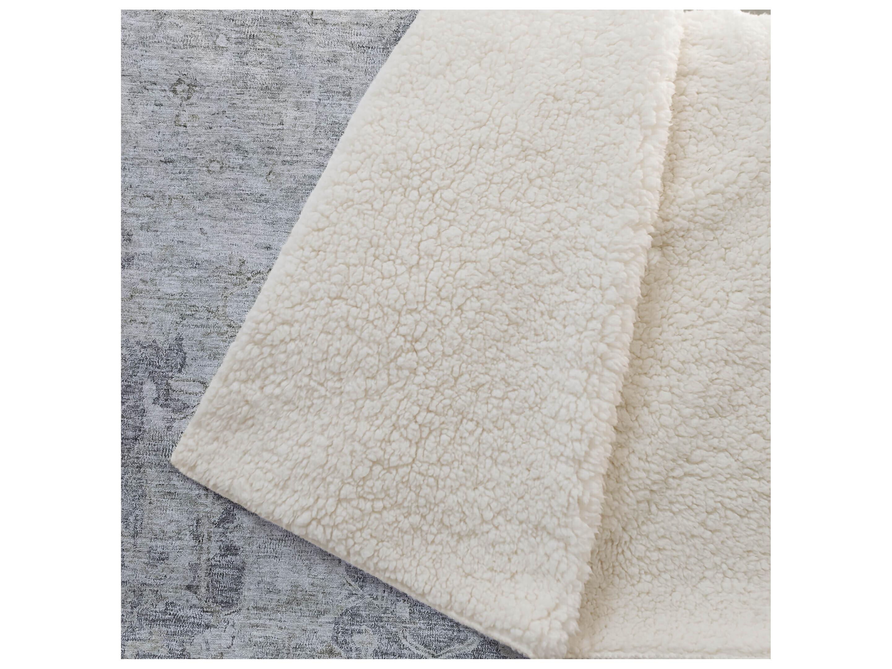 Dalyn Sherpa Gray Polyester Throw