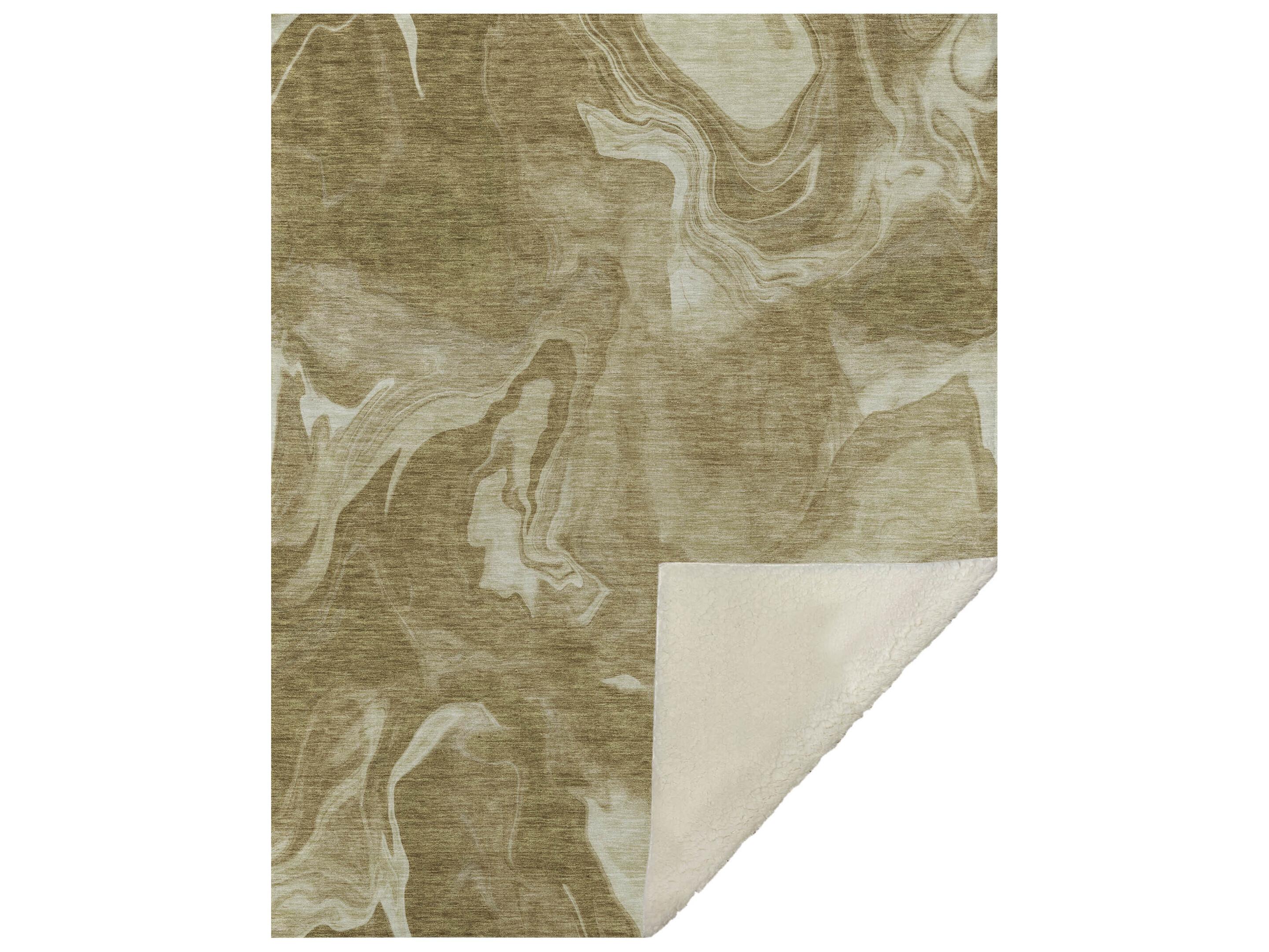 Dalyn Sherpa Brown Polyester Throw