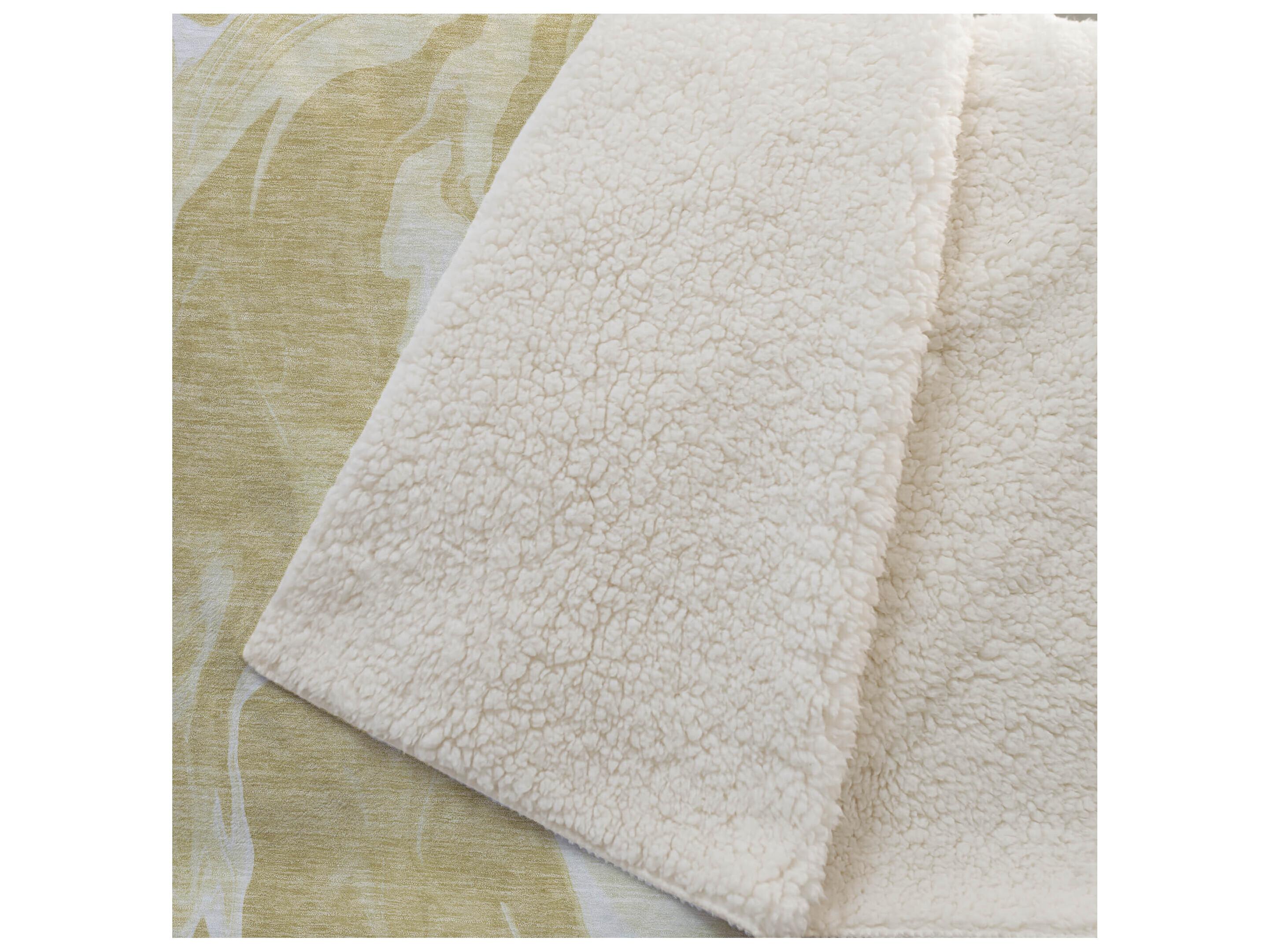 Dalyn Sherpa Gold Polyester Throw