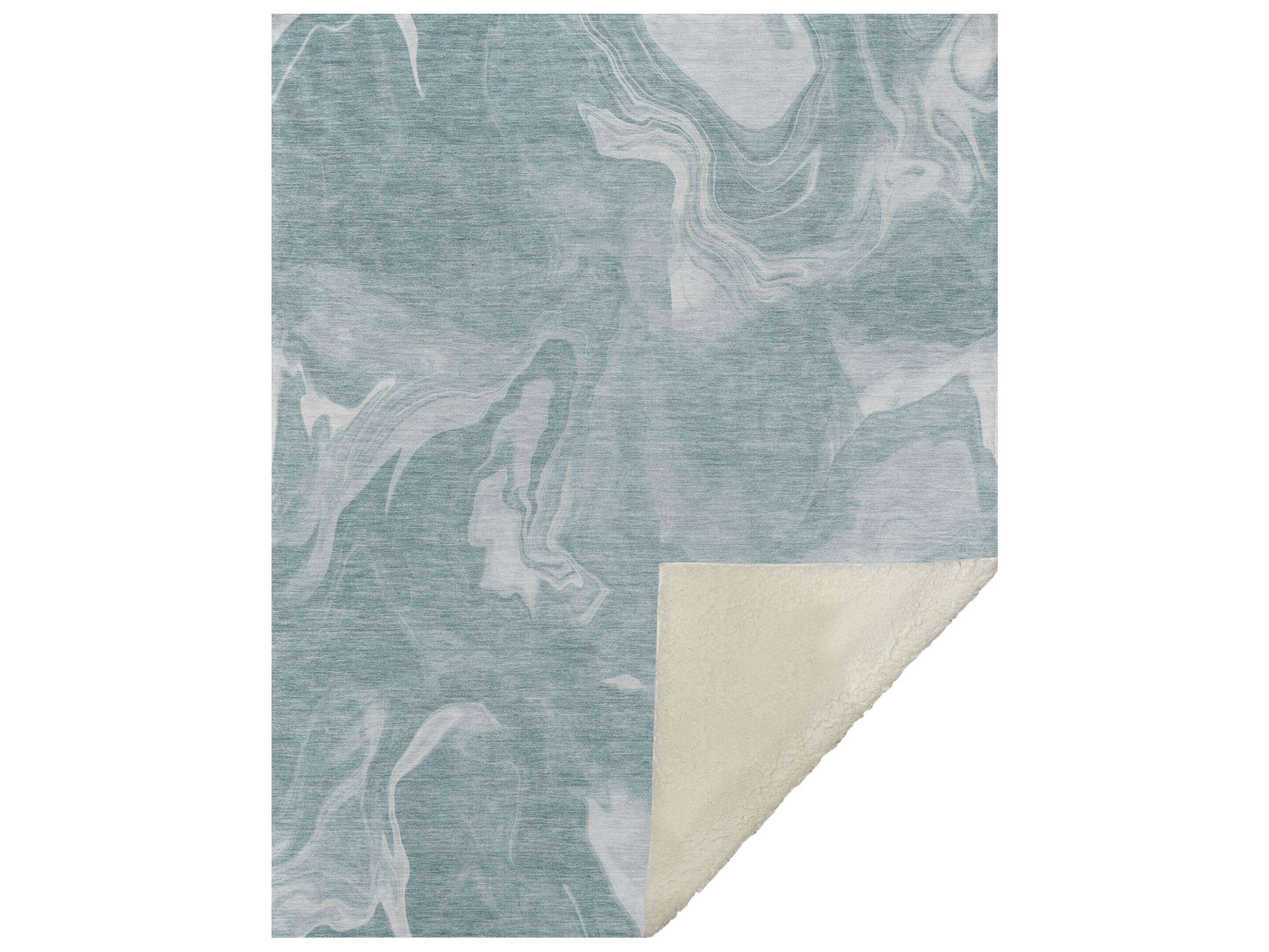 Dalyn Sherpa Teal Polyester Throw