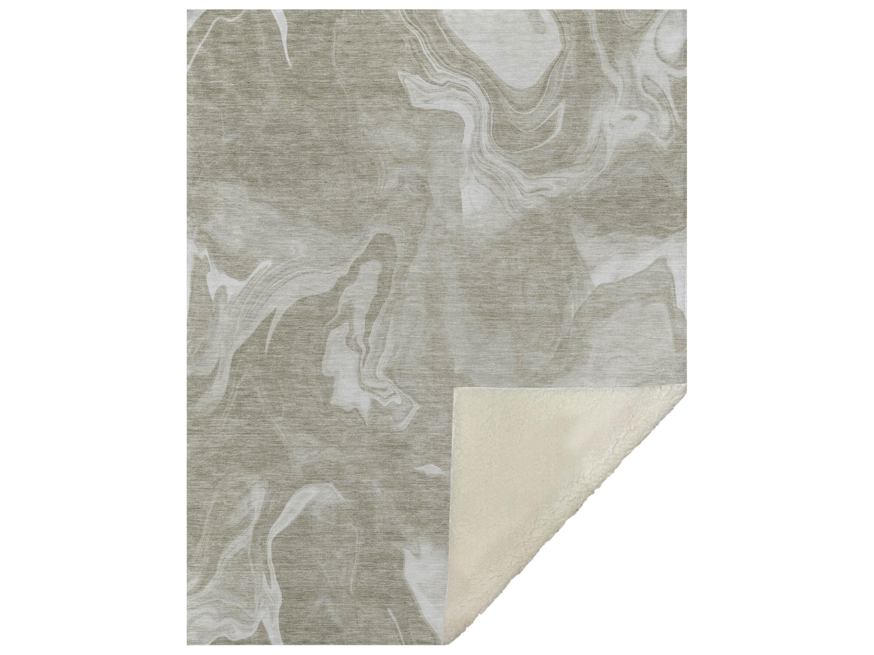 Dalyn Sherpa Brown Polyester Throw