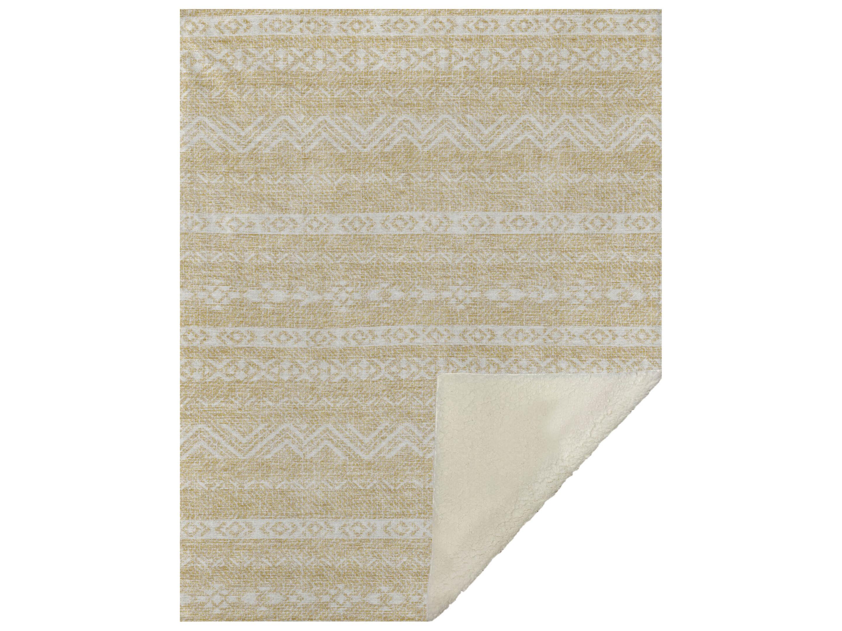 Dalyn Sherpa Gold Polyester Throw