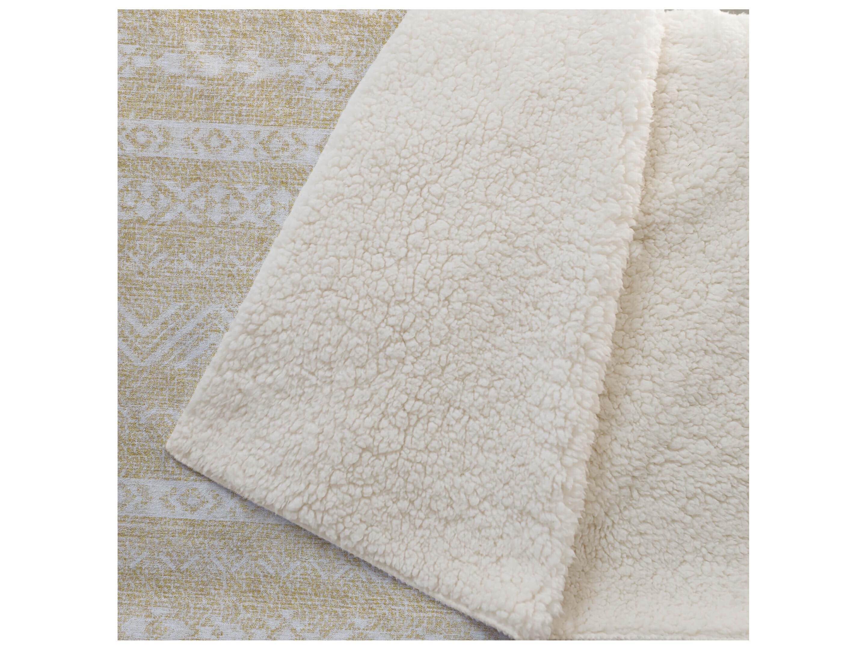 Dalyn Sherpa Gold Polyester Throw