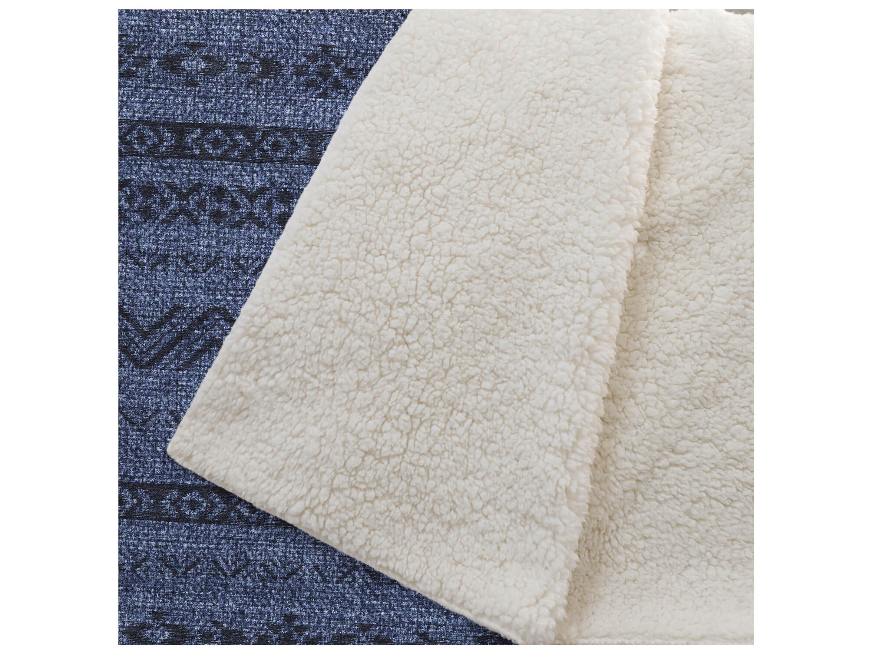 Dalyn Sherpa Blue Polyester Throw