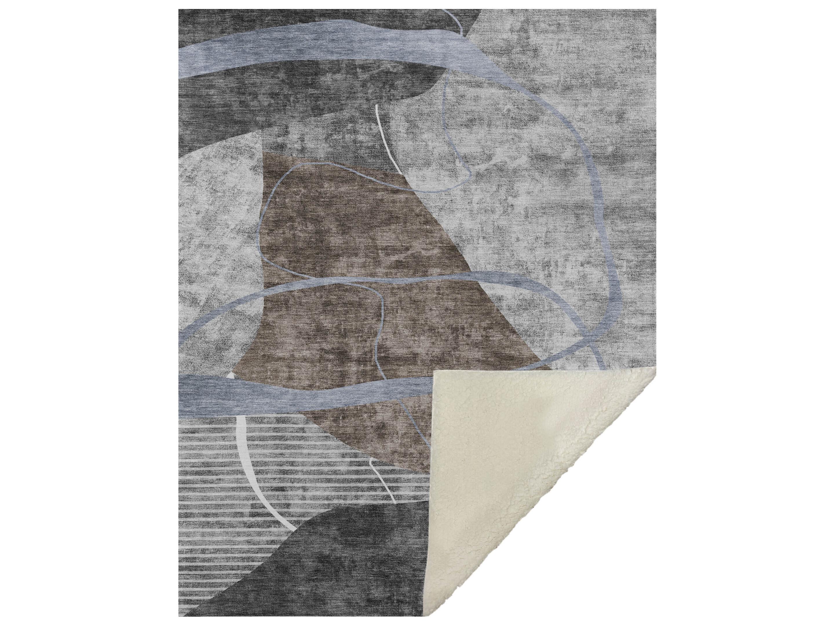 Dalyn Sherpa Brown Polyester Throw