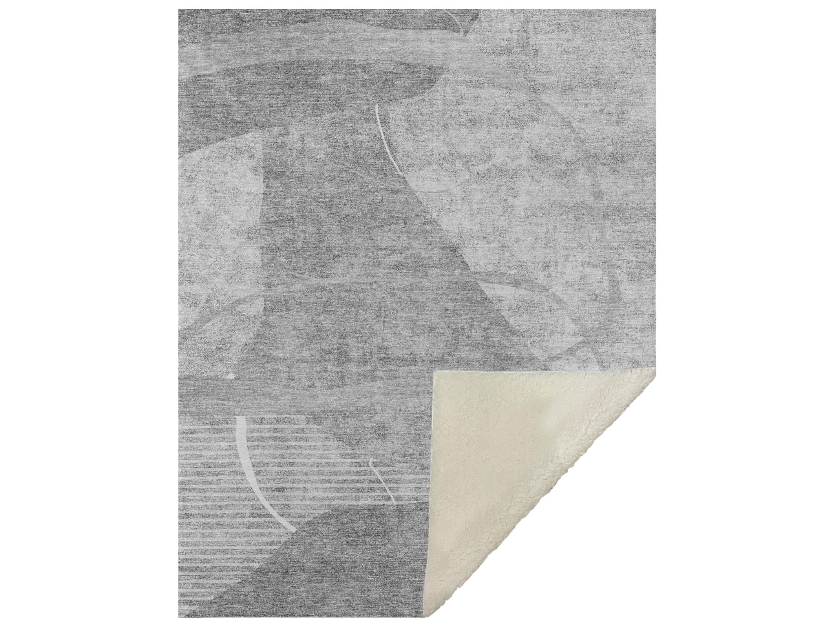 Dalyn Sherpa Gray Polyester Throw