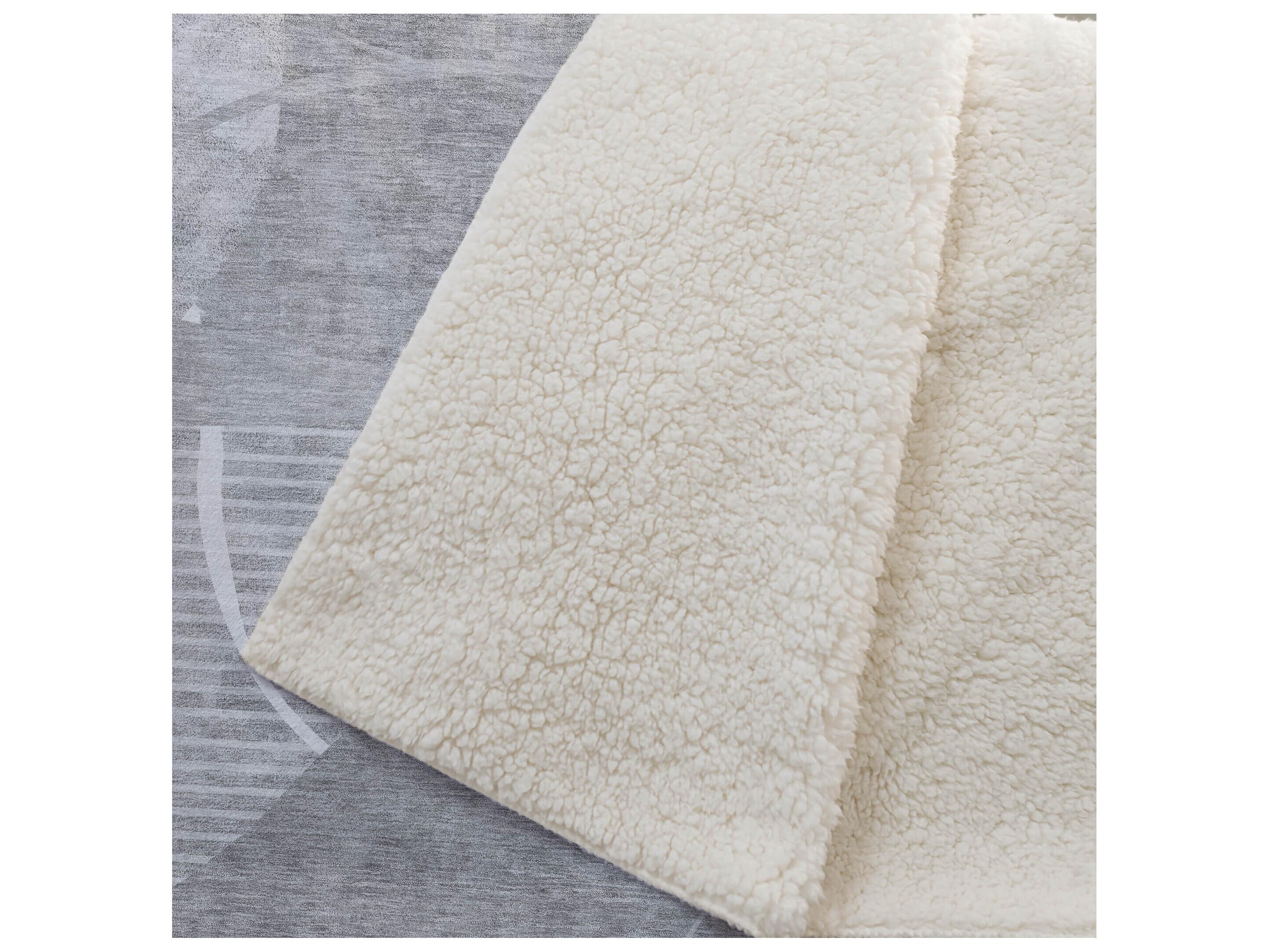 Dalyn Sherpa Gray Polyester Throw