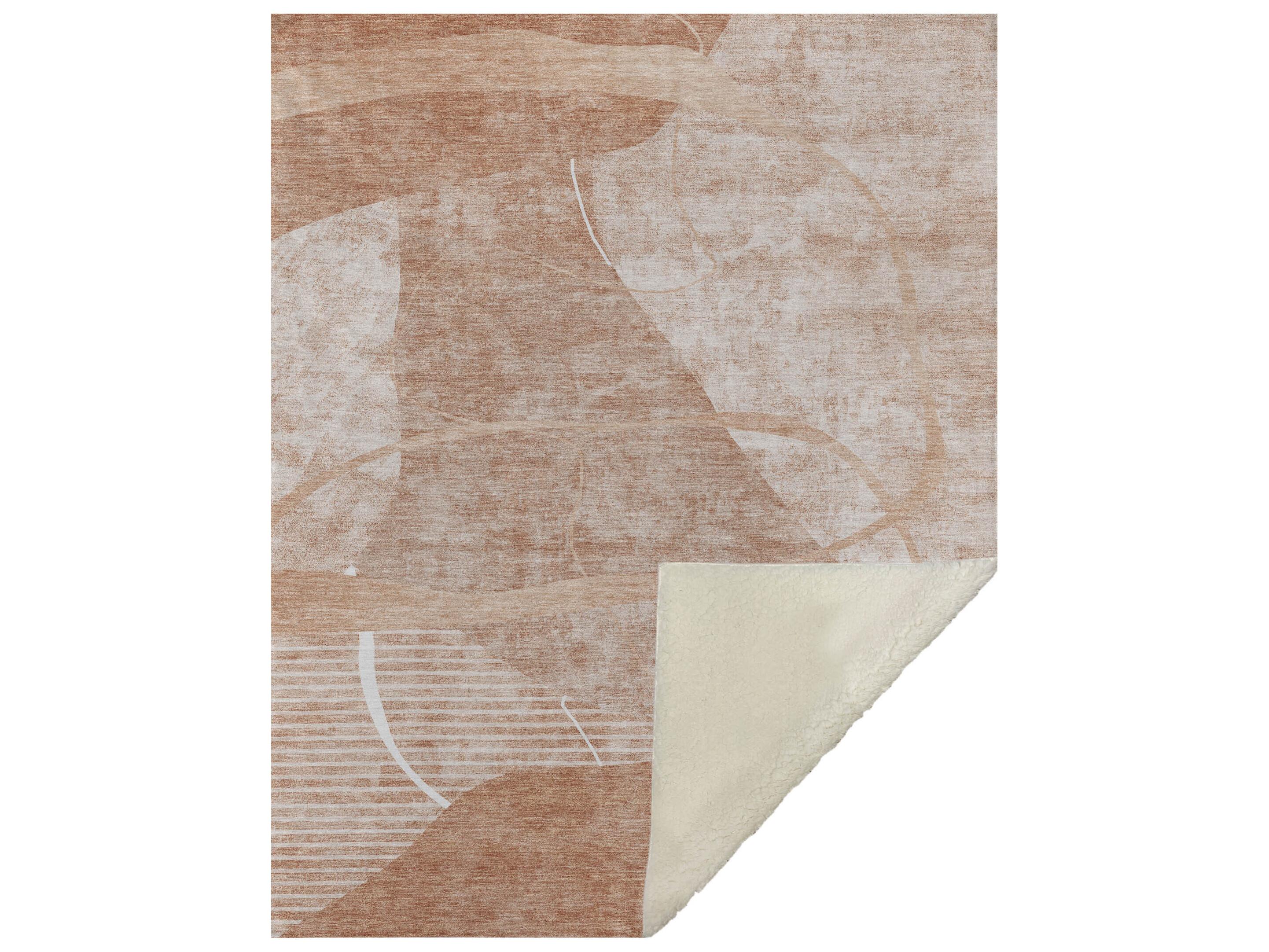 Dalyn Sherpa Orange Polyester Throw