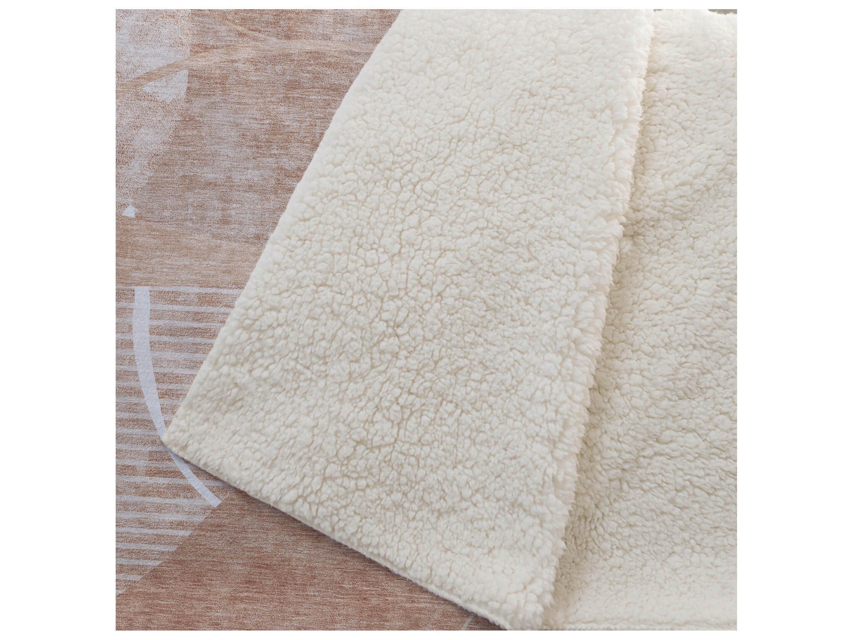 Dalyn Sherpa Orange Polyester Throw