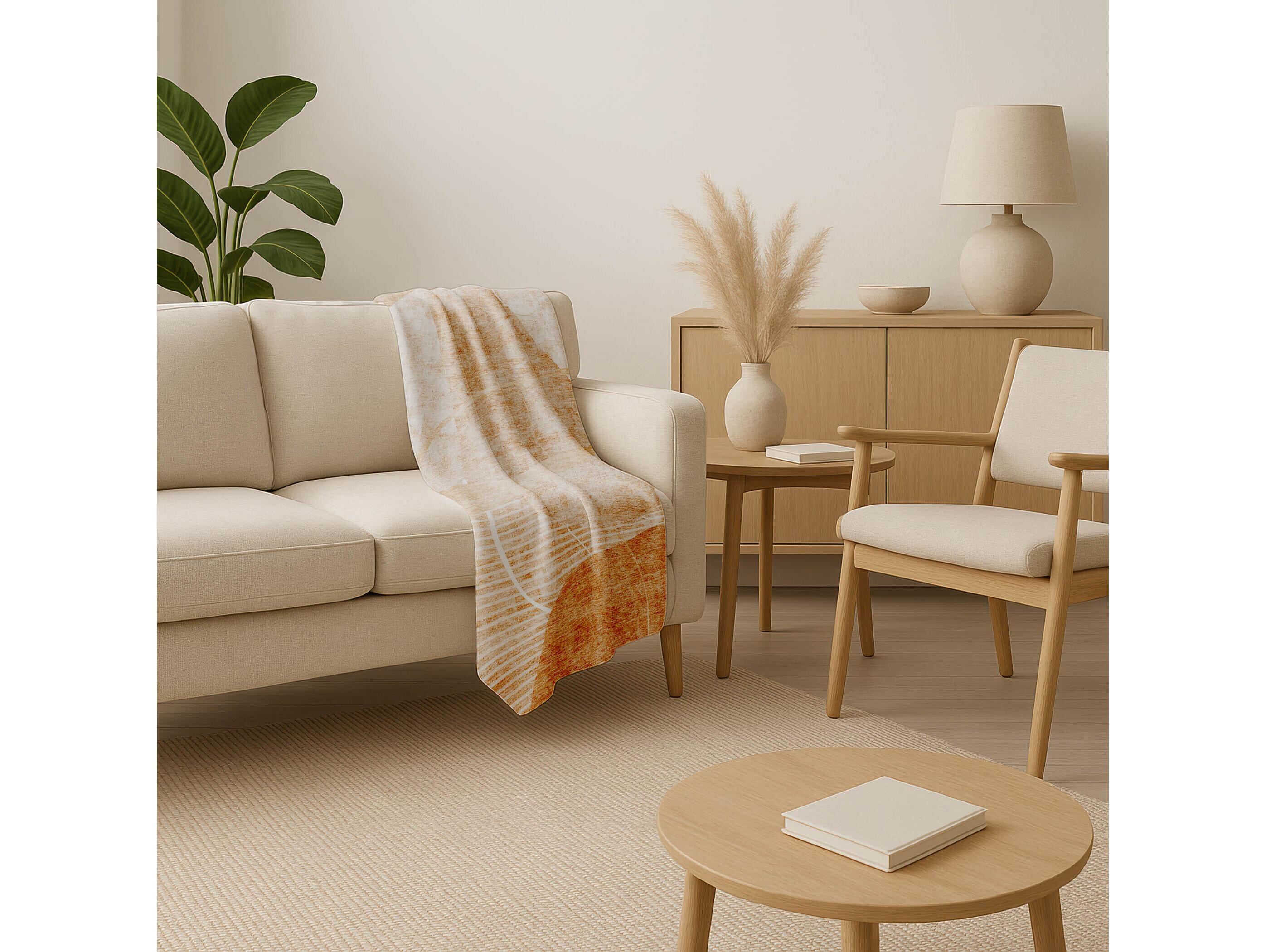 Dalyn Sherpa Orange Polyester Throw