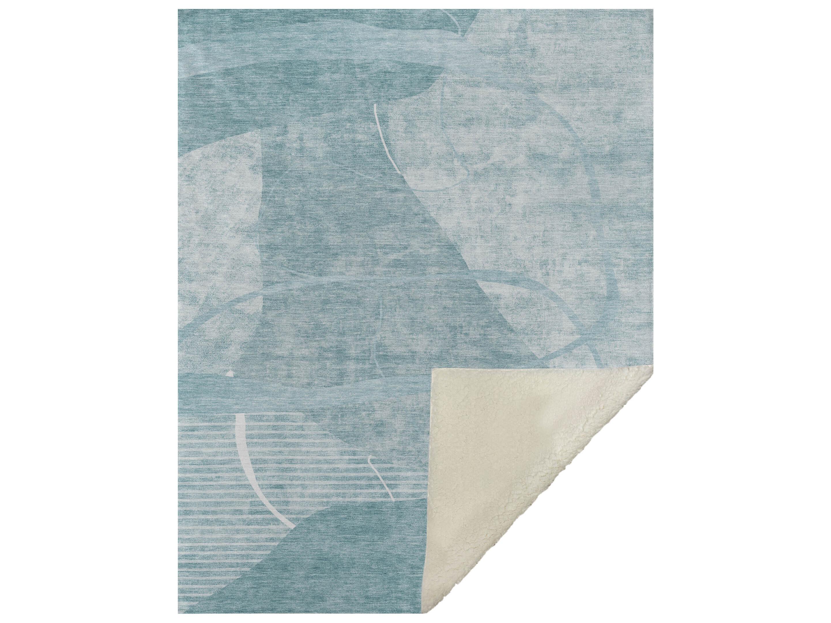 Dalyn Sherpa Teal Polyester Throw