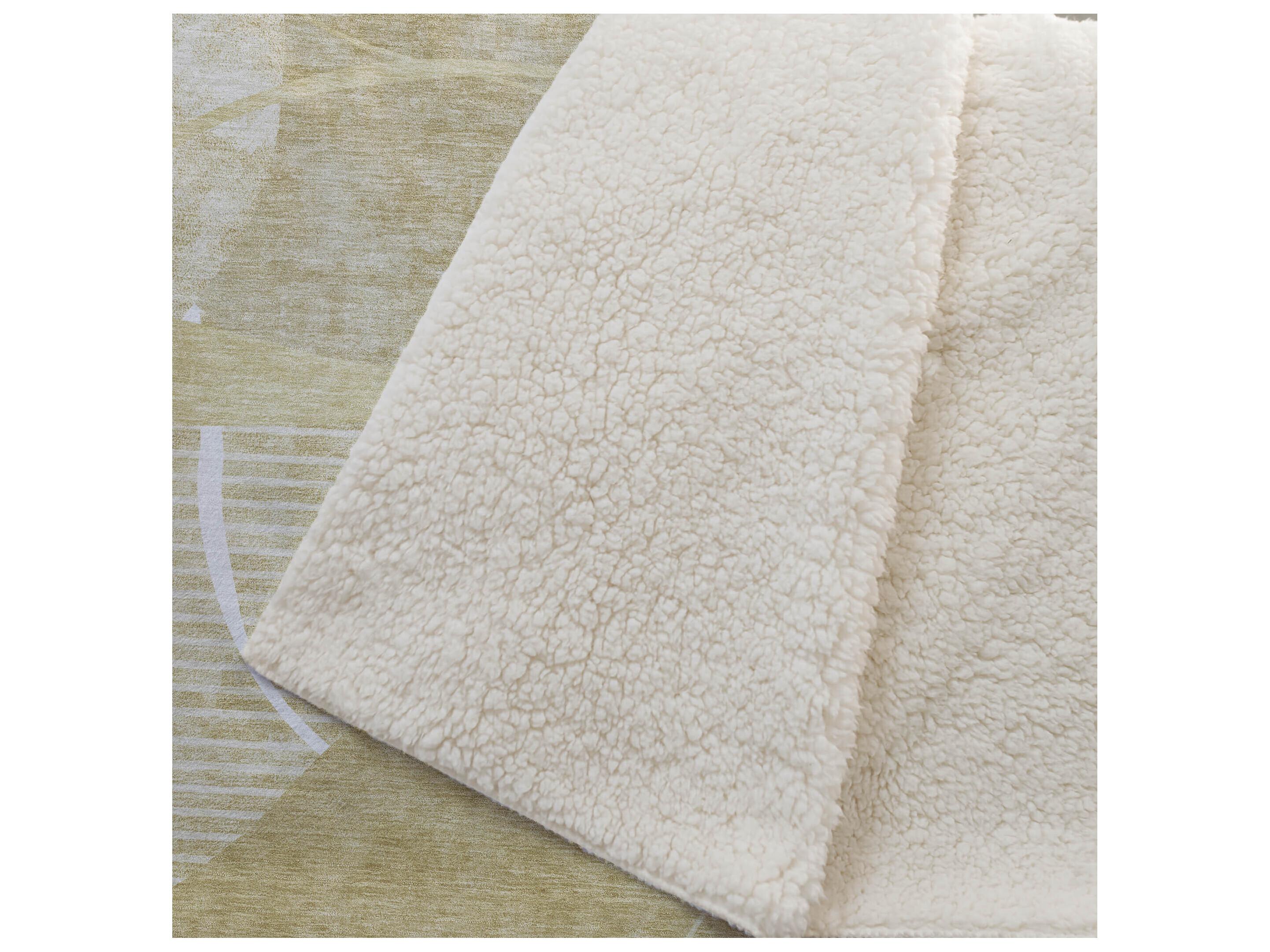 Dalyn Sherpa Gold Polyester Throw