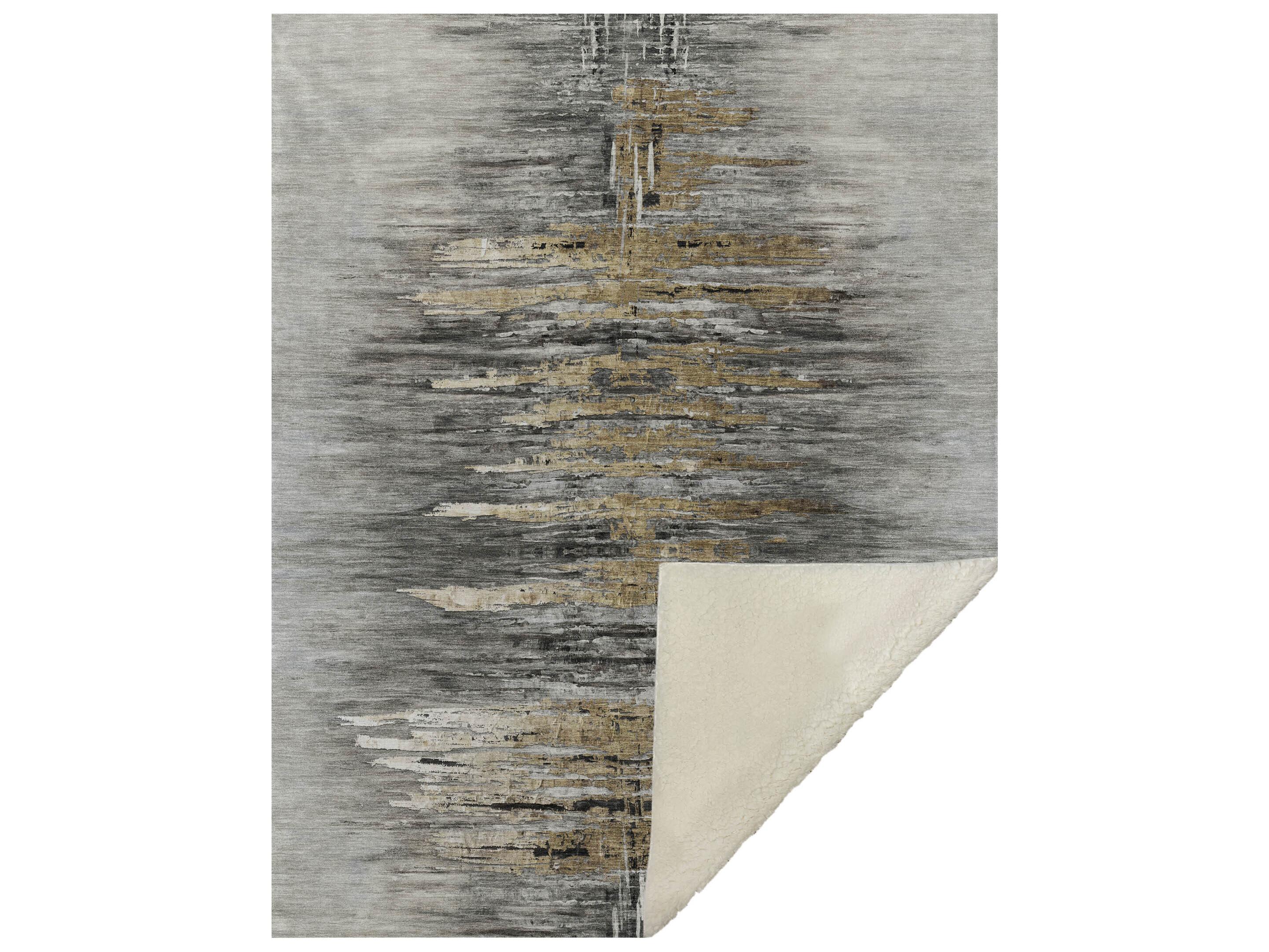 Dalyn Sherpa Gray Polyester Throw