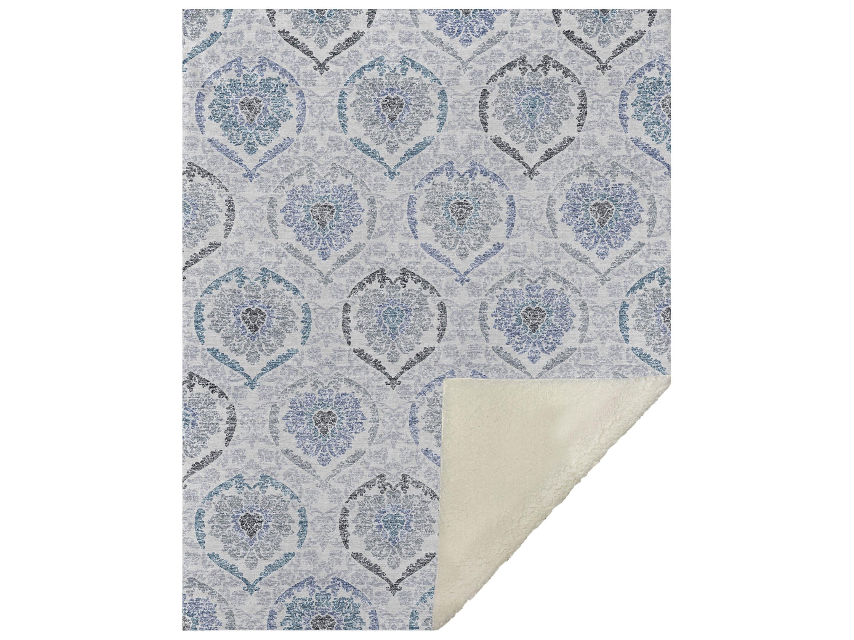 Dalyn Sherpa Blue Polyester Throw