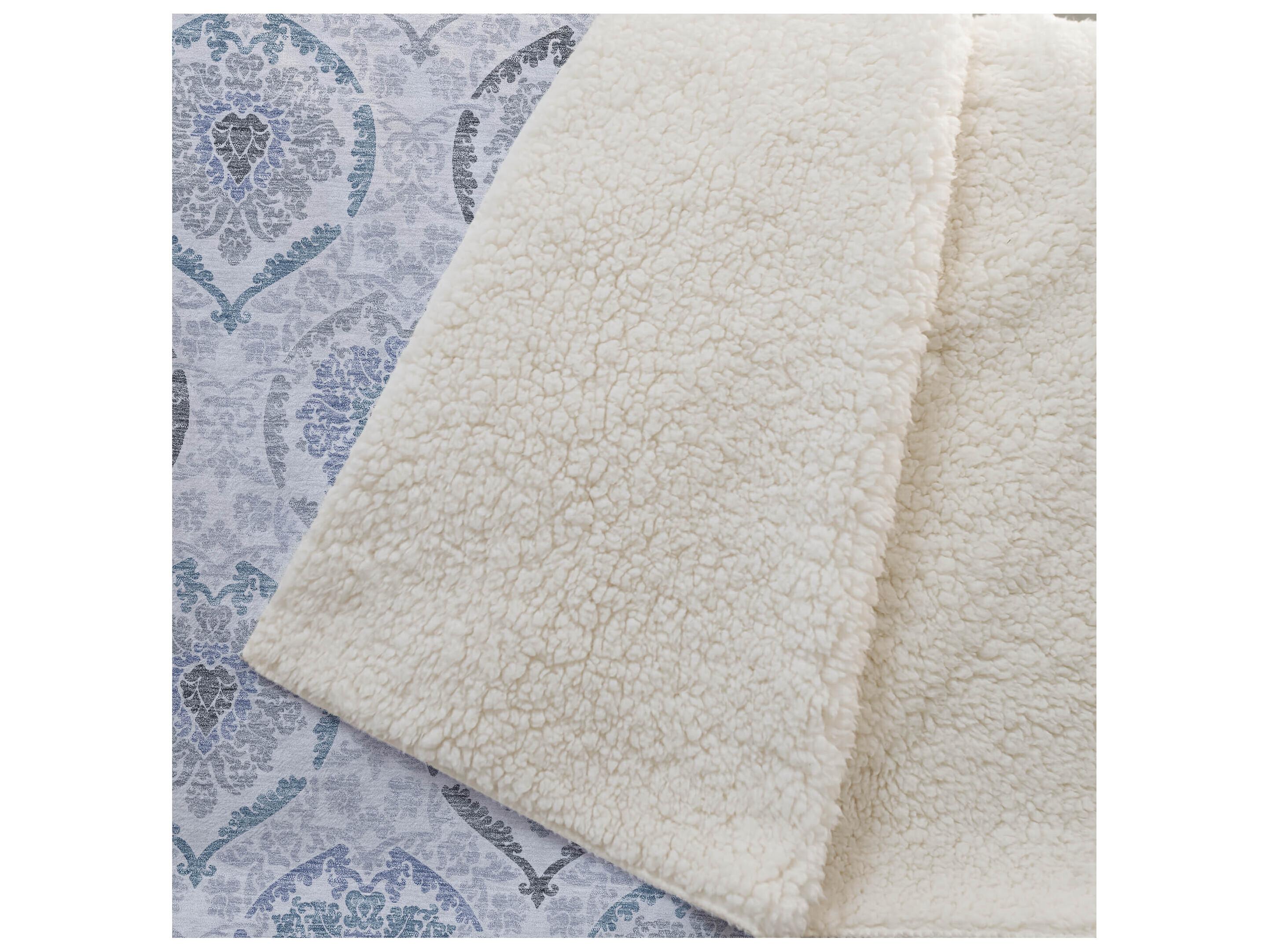 Dalyn Sherpa Blue Polyester Throw