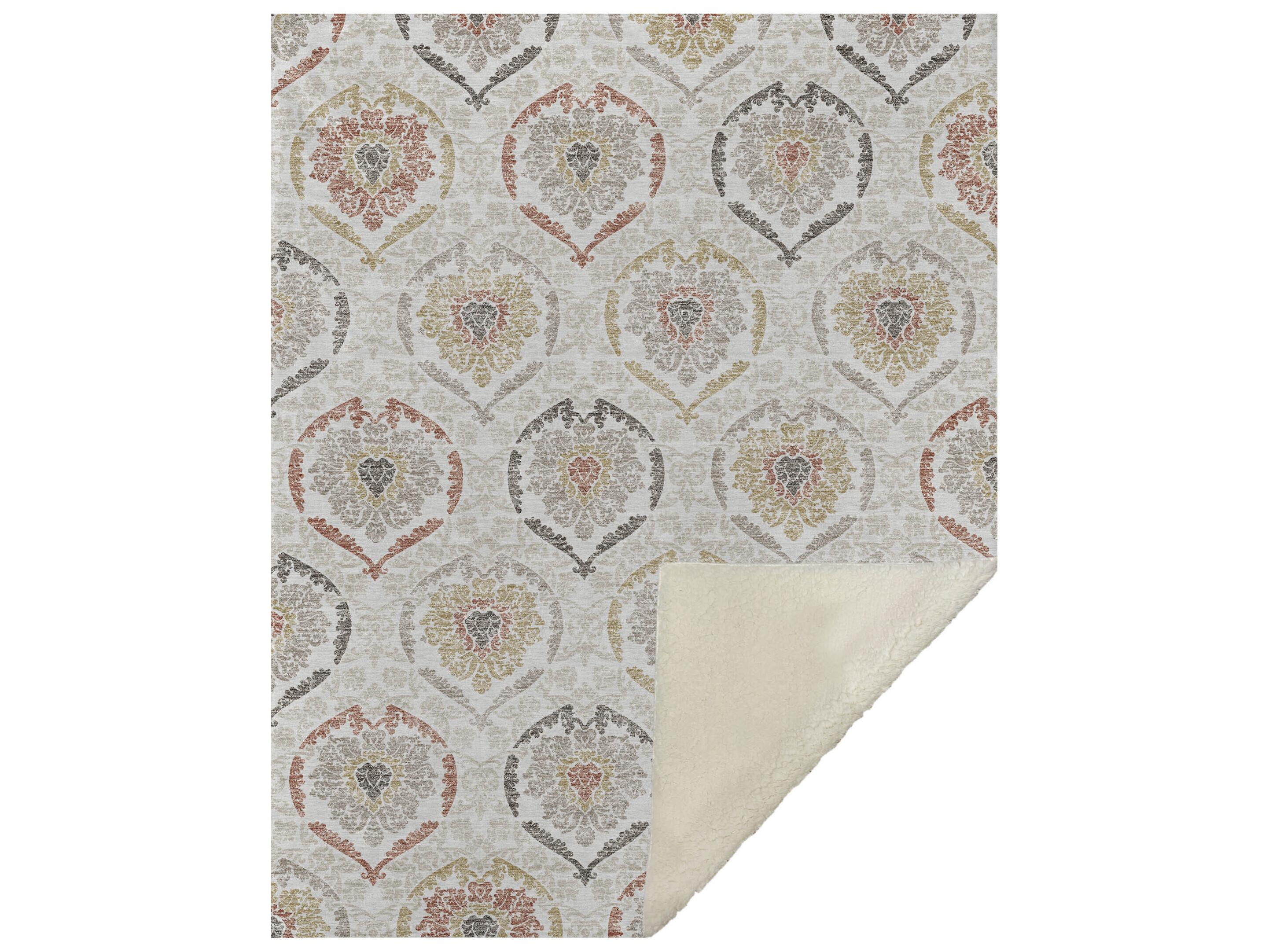 Dalyn Sherpa Ivory Polyester Throw