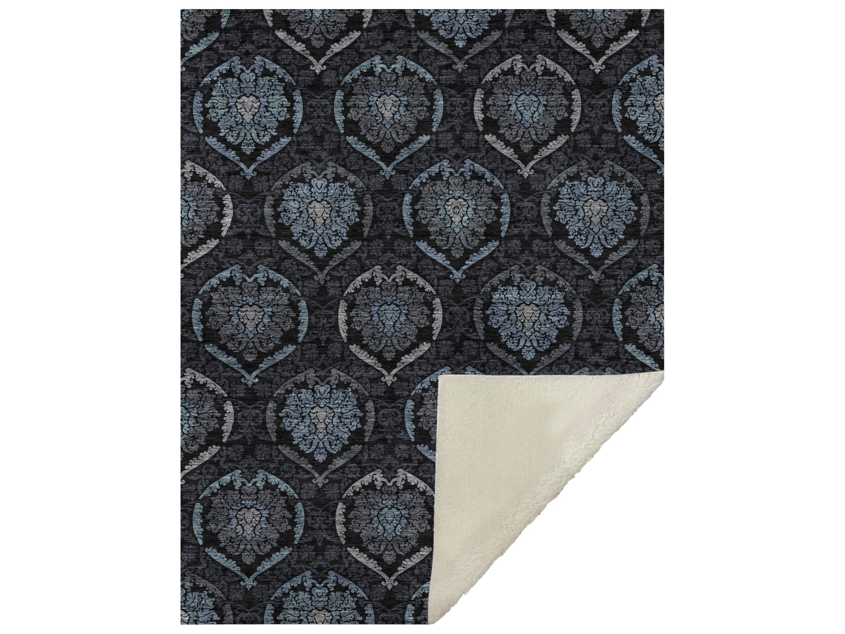 Dalyn Sherpa Blue Polyester Throw