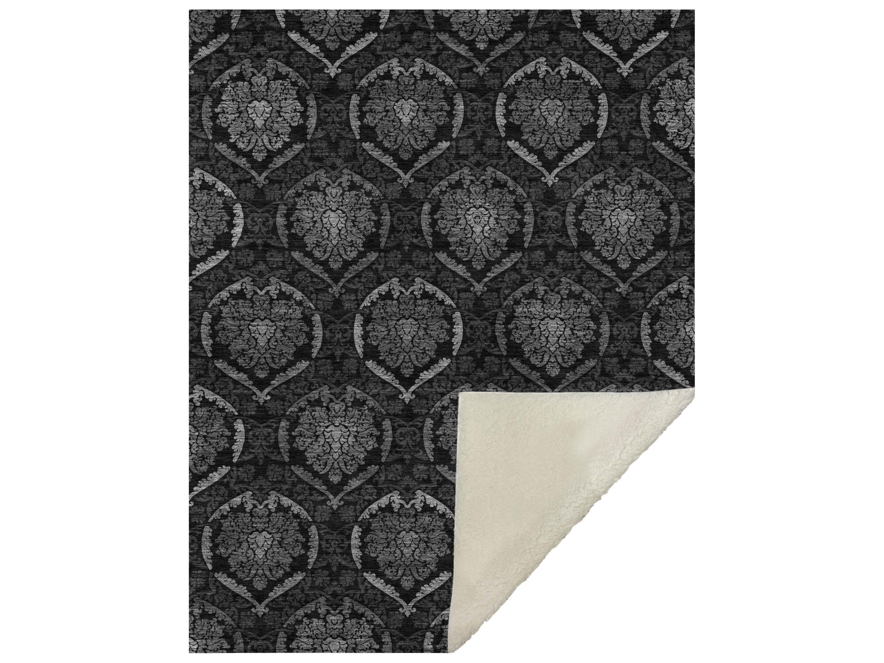 Dalyn Sherpa Gray Polyester Throw