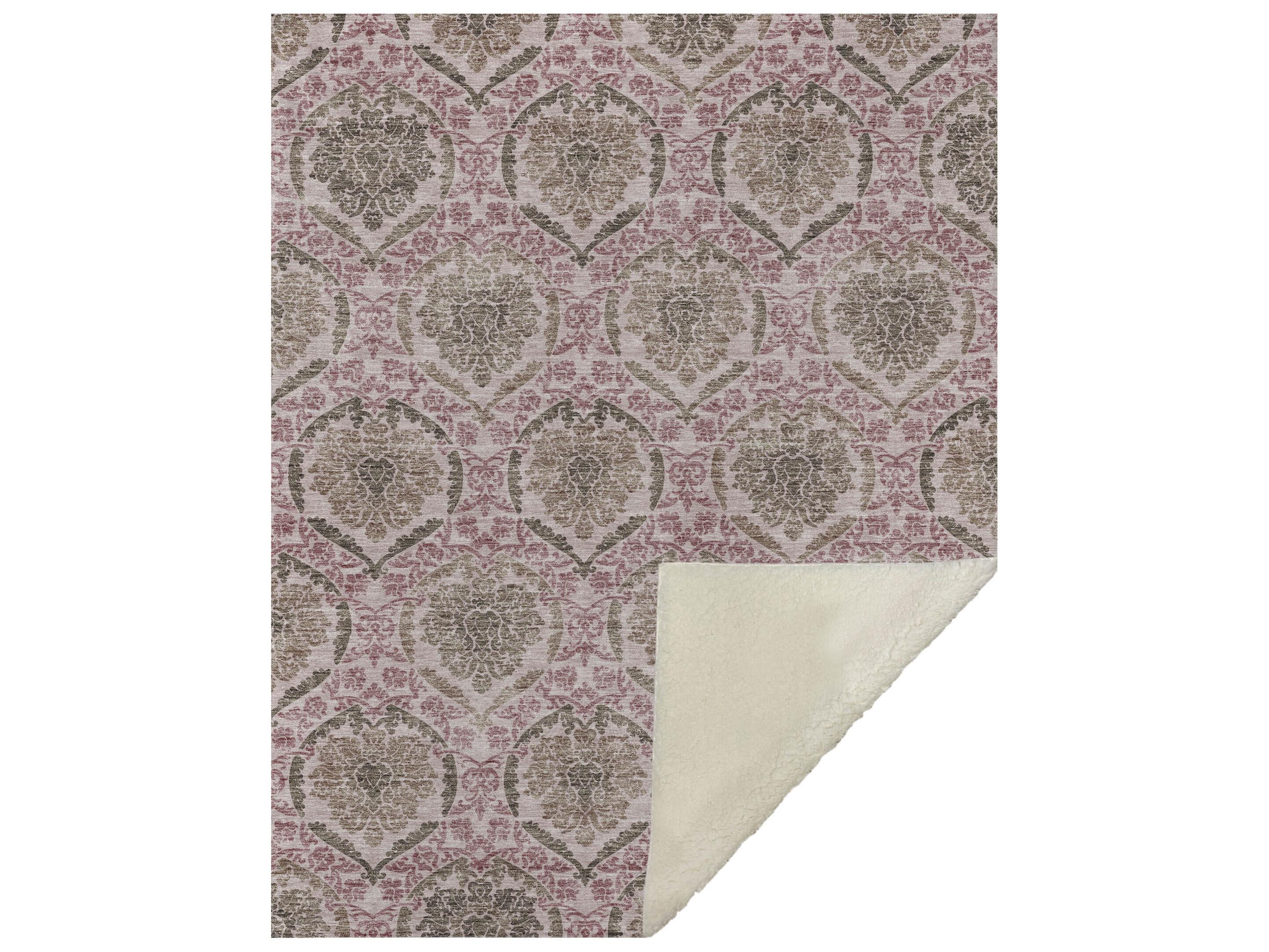 Dalyn Sherpa Brown Polyester Throw