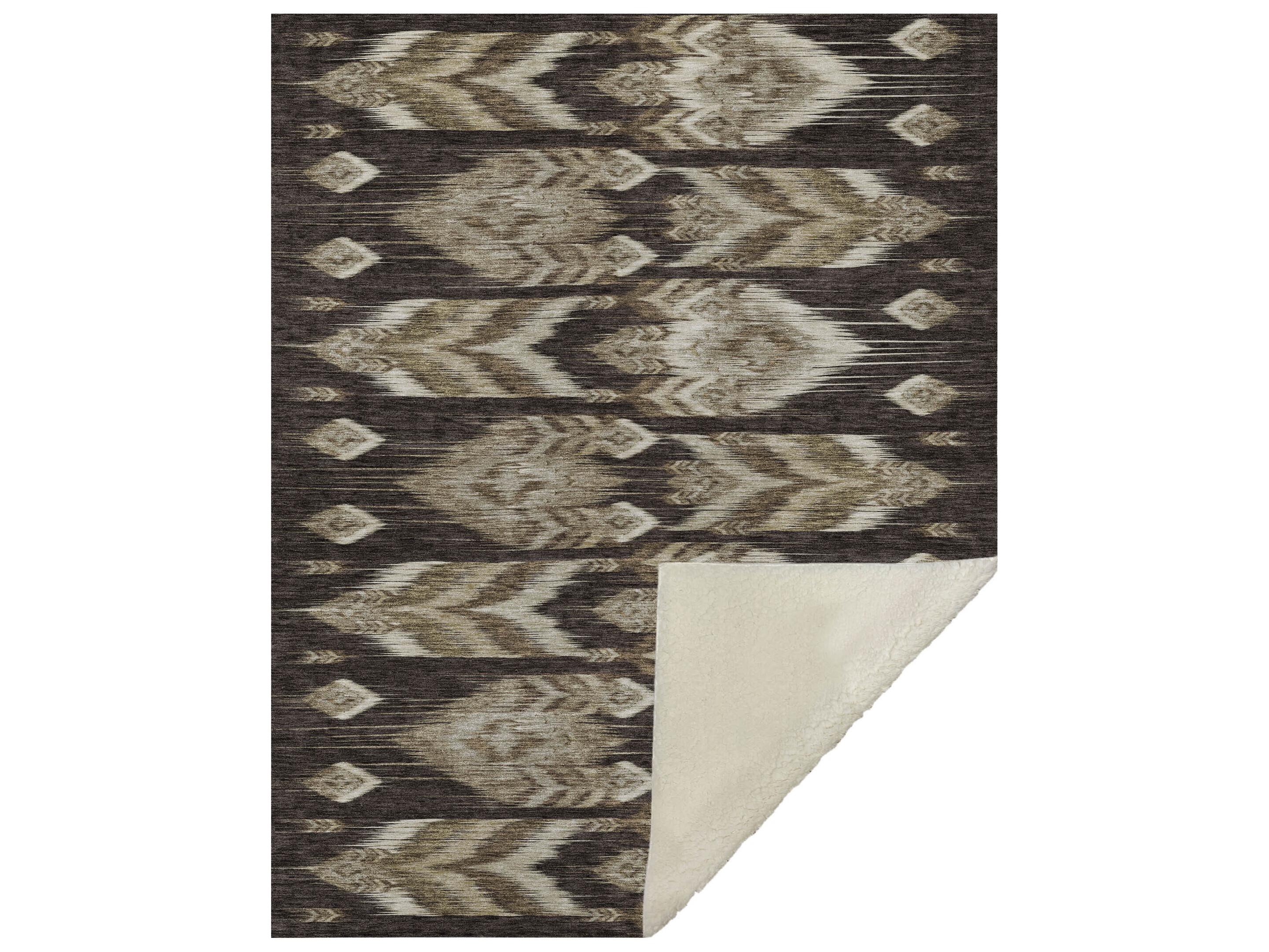 Dalyn Sherpa Brown Polyester Throw