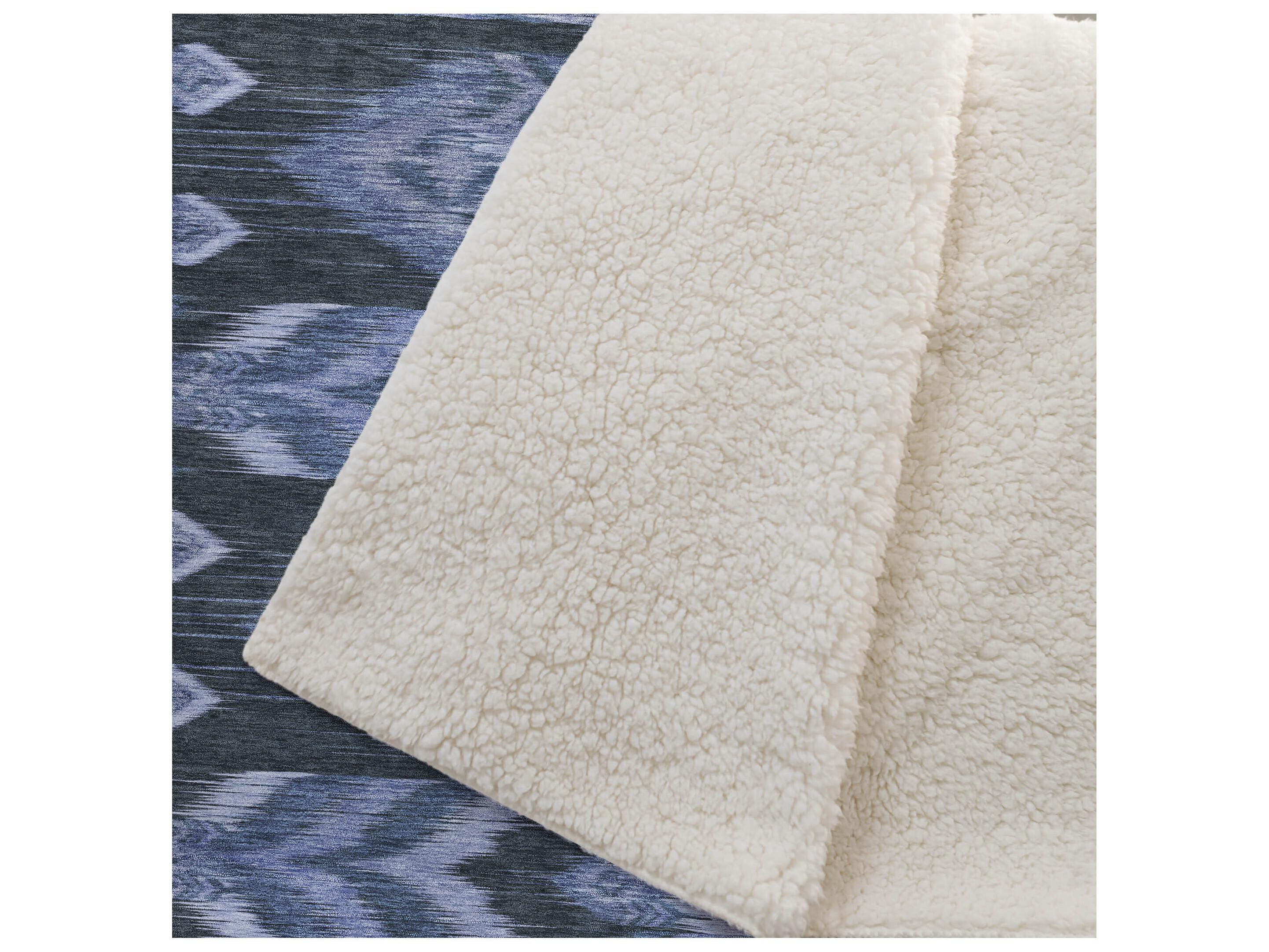 Dalyn Sherpa Blue Polyester Throw