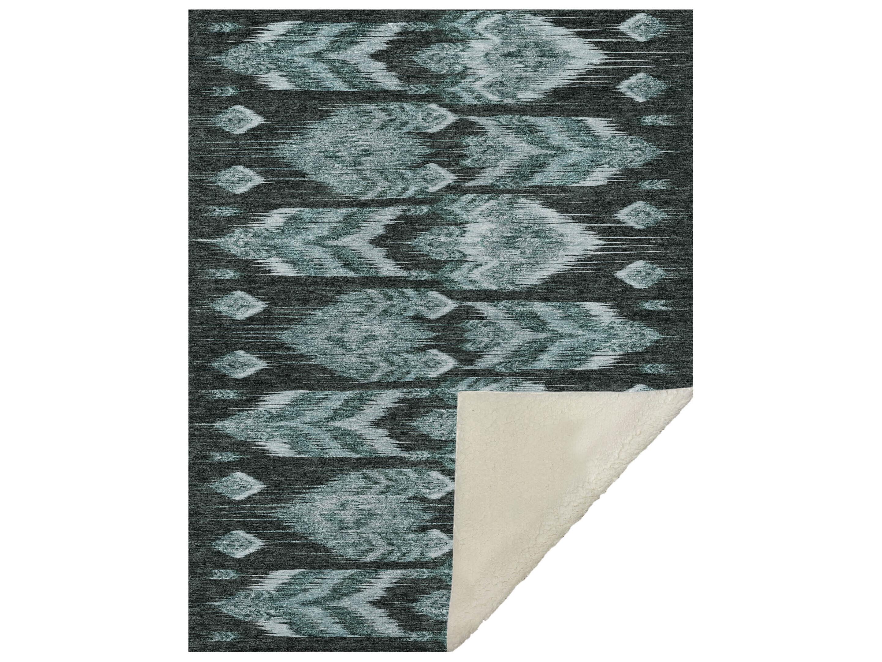 Dalyn Sherpa Teal Polyester Throw