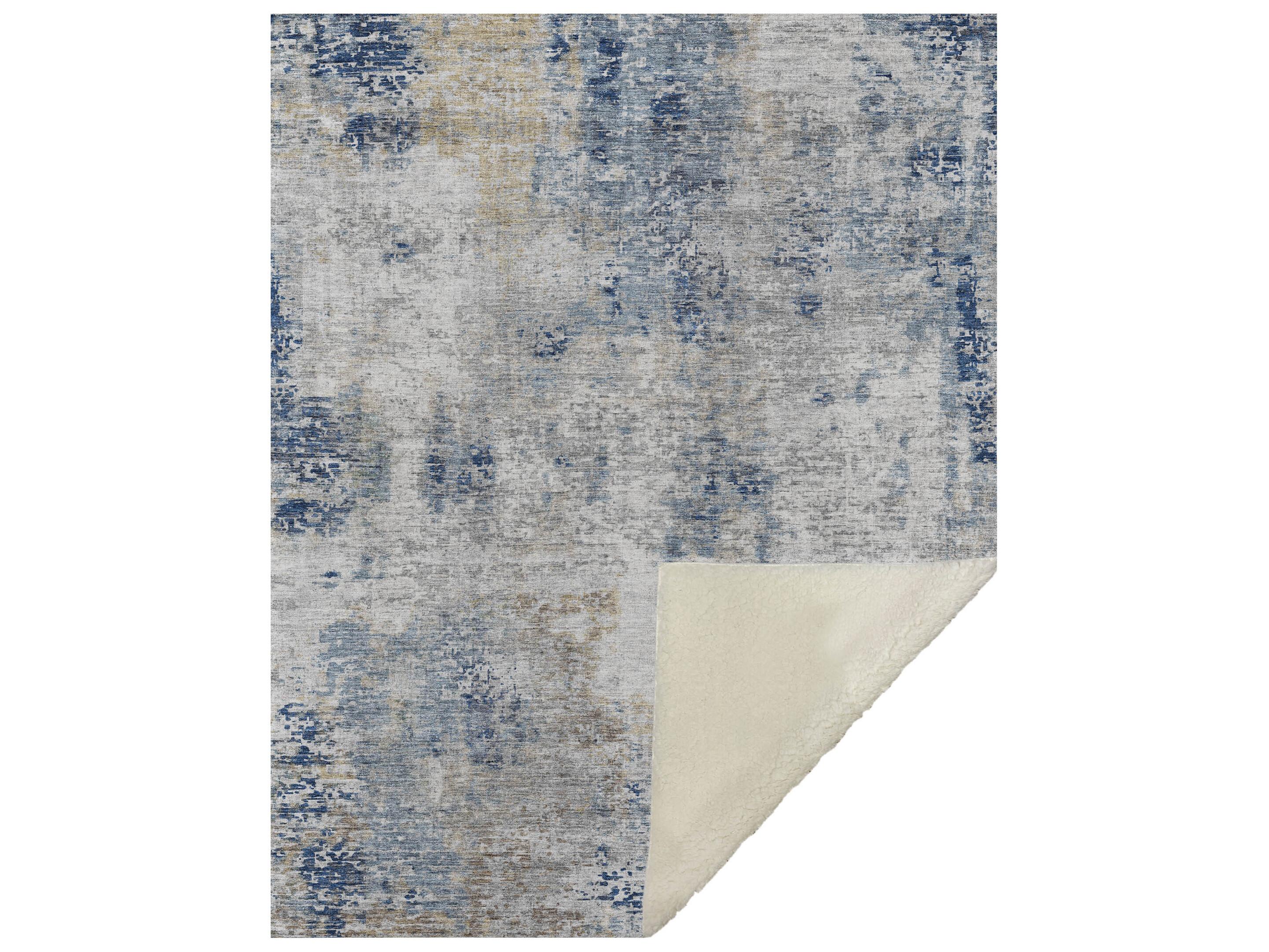 Dalyn Sherpa Blue Polyester Throw