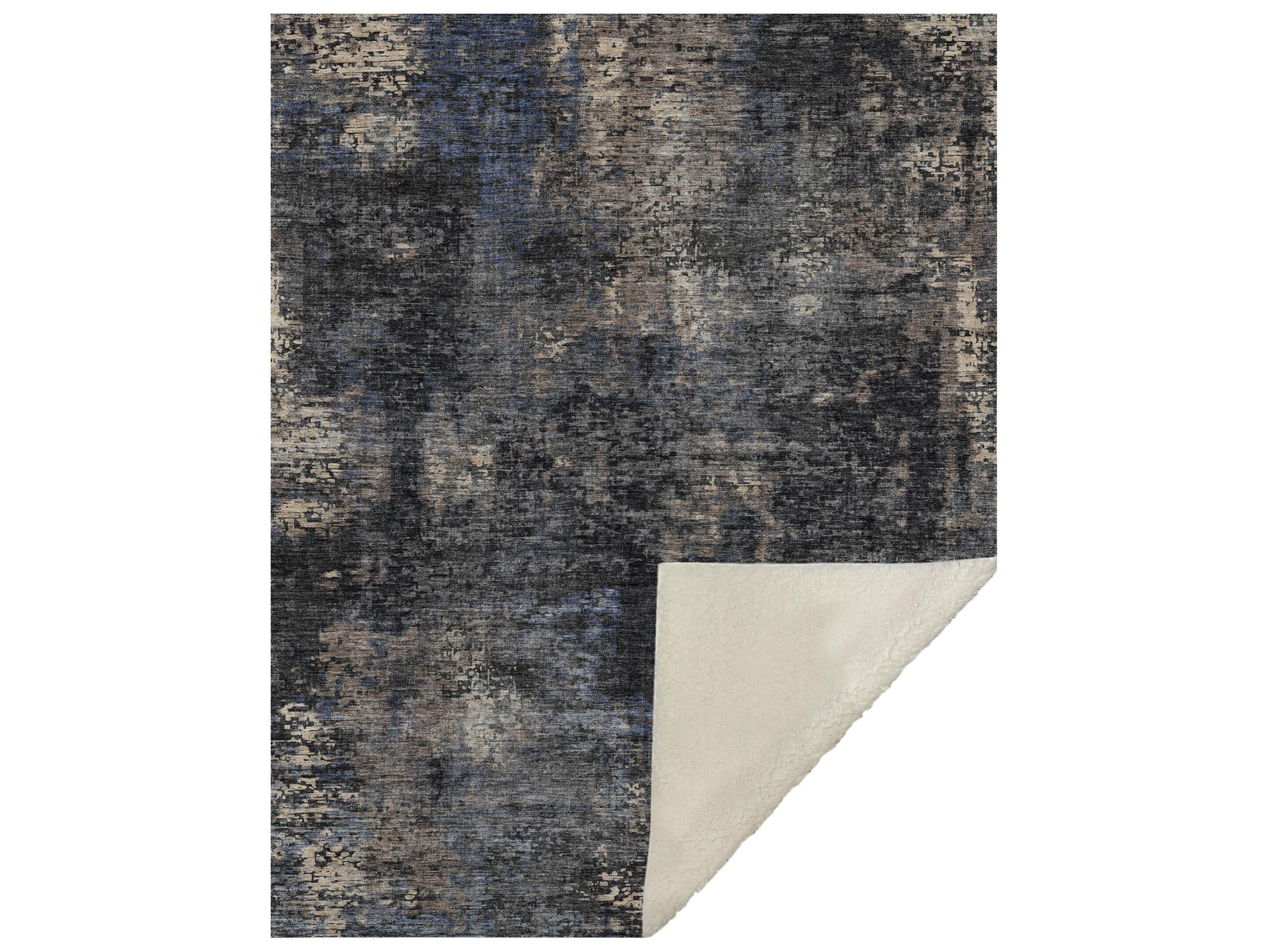 Dalyn Sherpa Gray Polyester Throw
